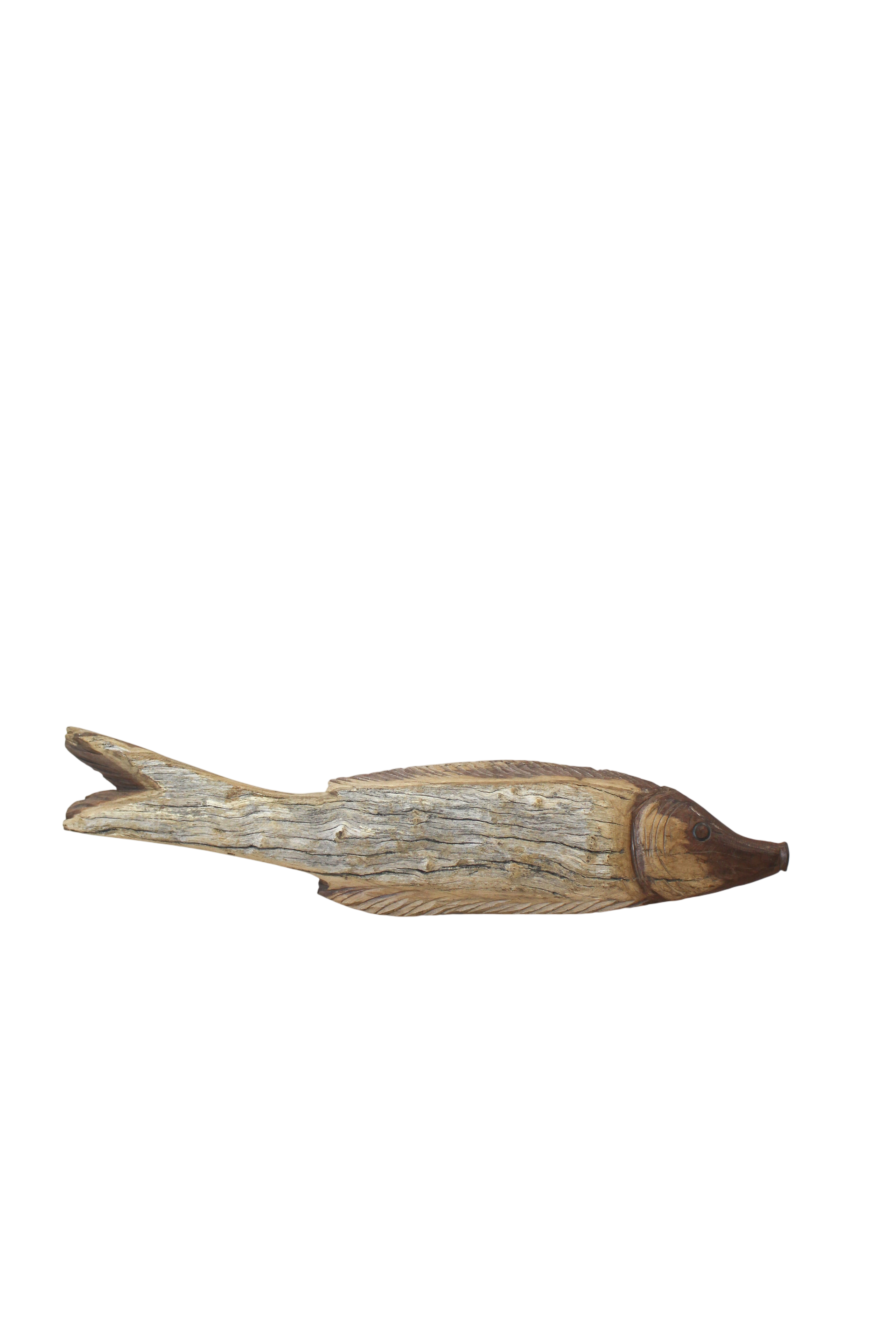 Driftwood Hand Carved Fish - (13.3)
