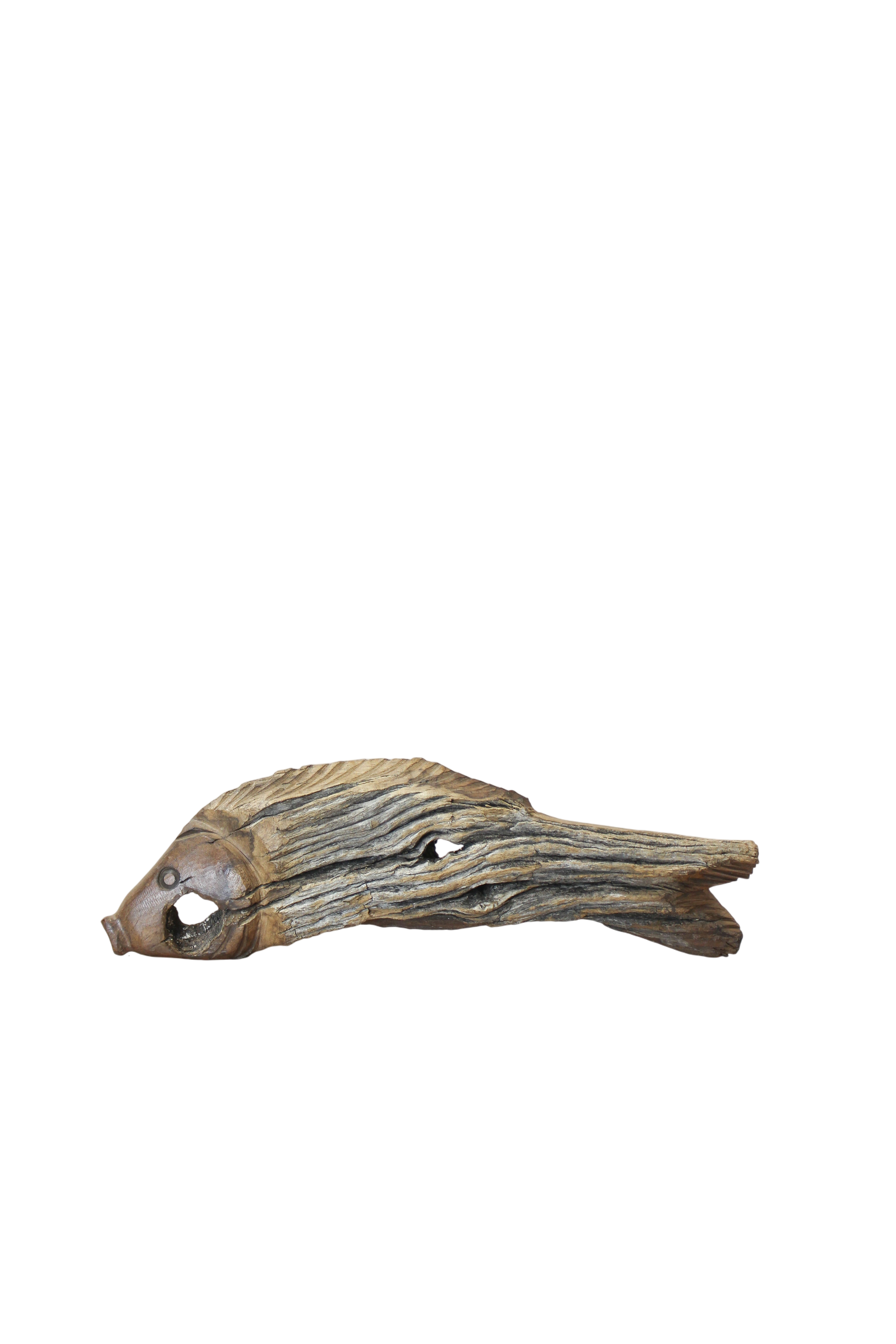 Driftwood Hand Carved Fish - (13.4)