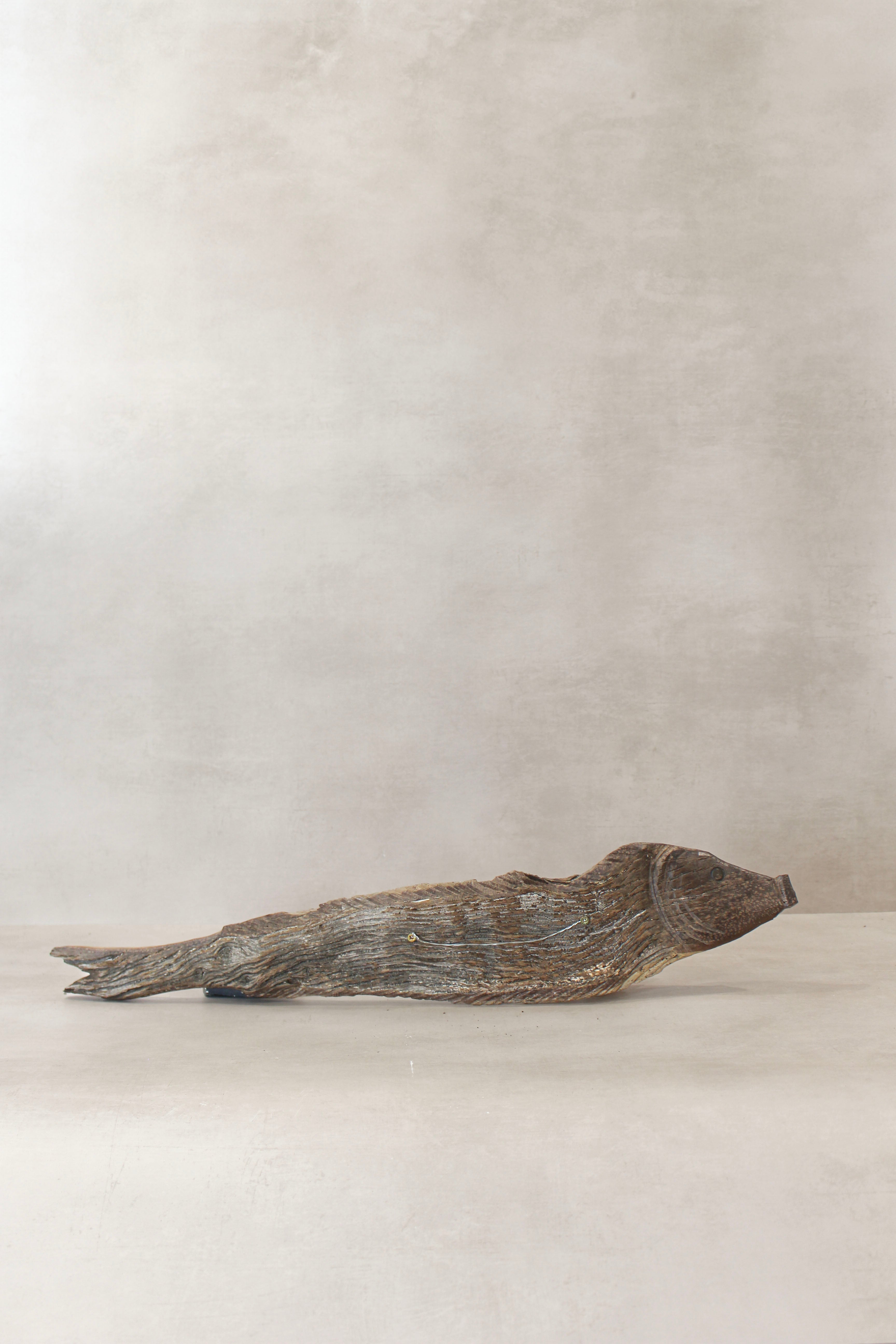 Driftwood Hand Carved Fish - (14.1)