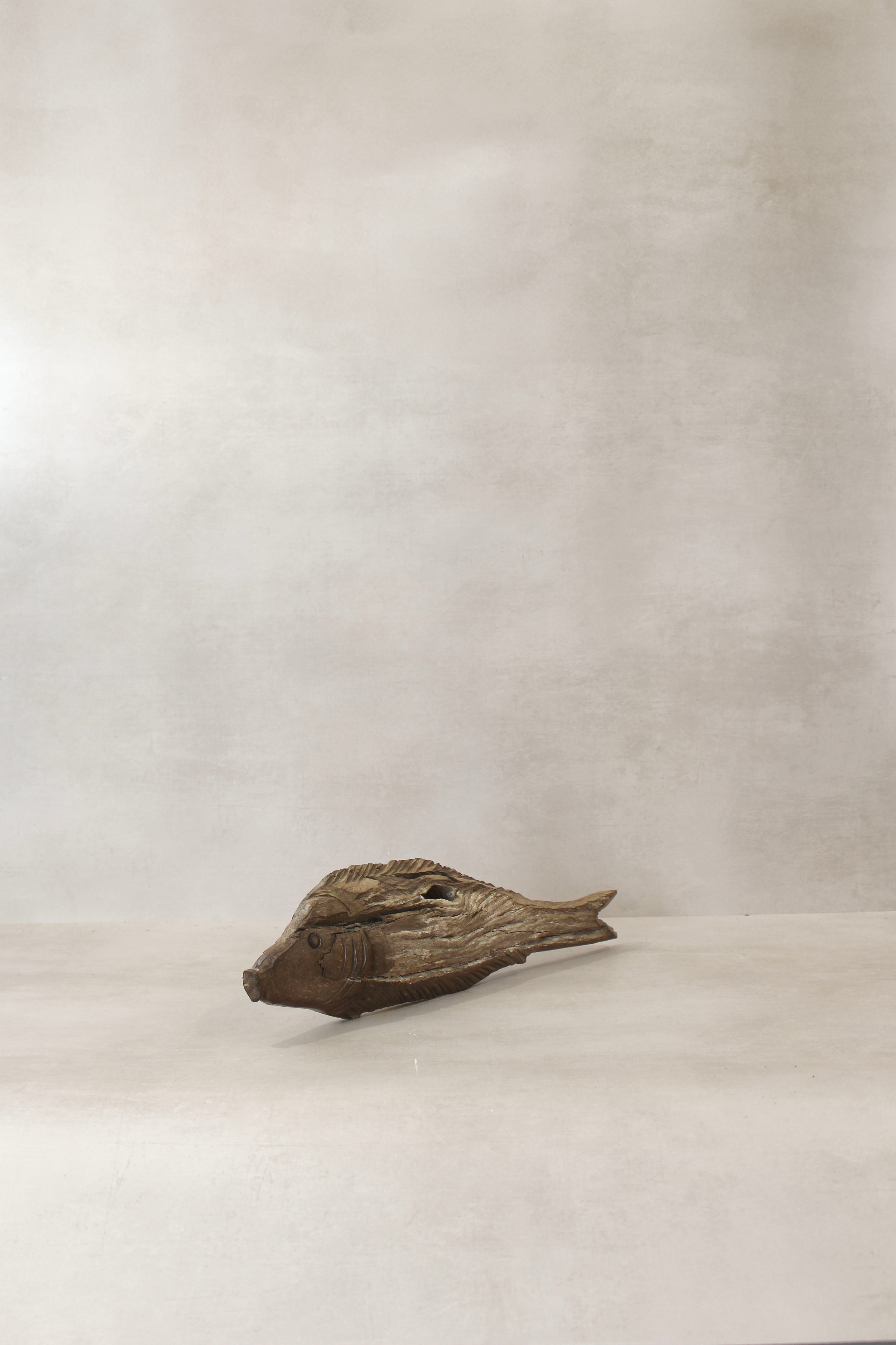 Driftwood Hand Carved Fish - (14.4)