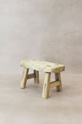 Vintage Rustic Elm Wood Stool - Small - No 18