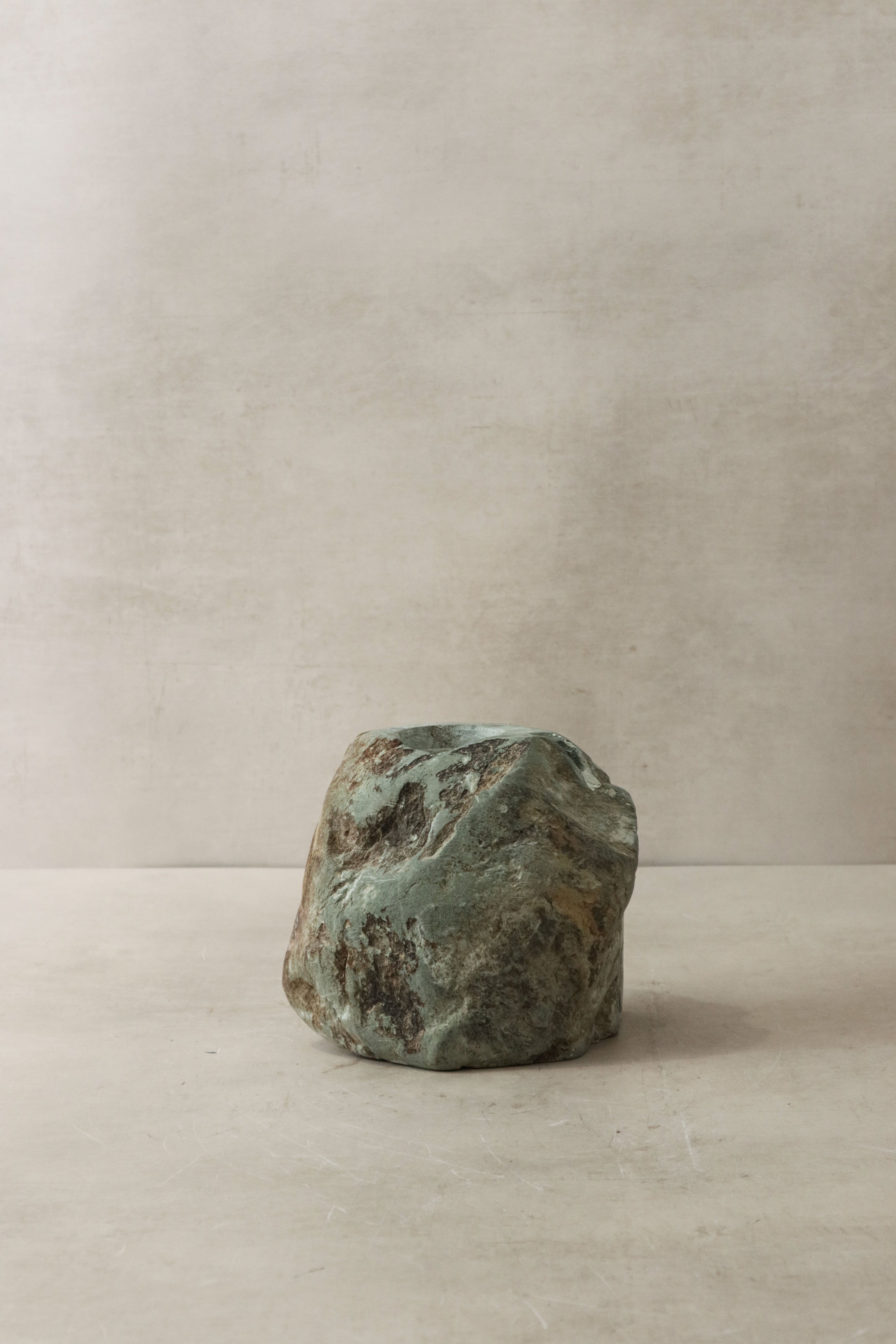 Natural Rough Edge Stone Candle Holder - 98.3