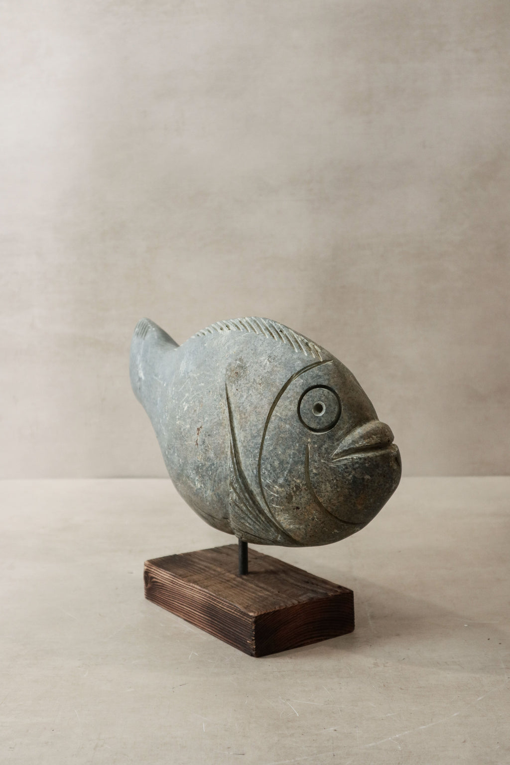 Stone Fish Sculpture - Zimbabwe - 35.2