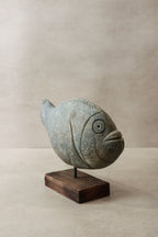 Stone Fish Sculpture - Zimbabwe - 35.2