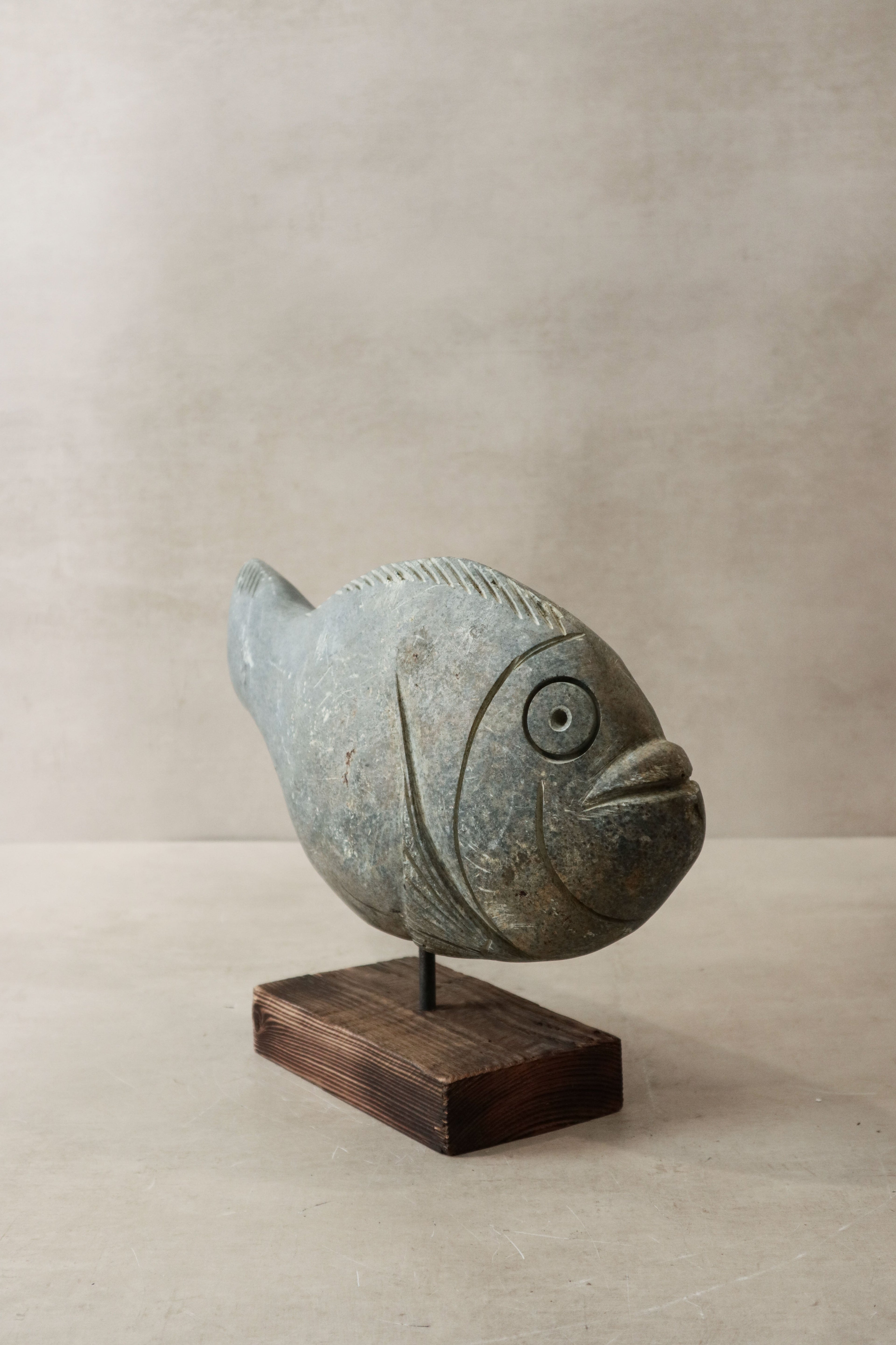Stone Fish Sculpture - Zimbabwe - 35.2