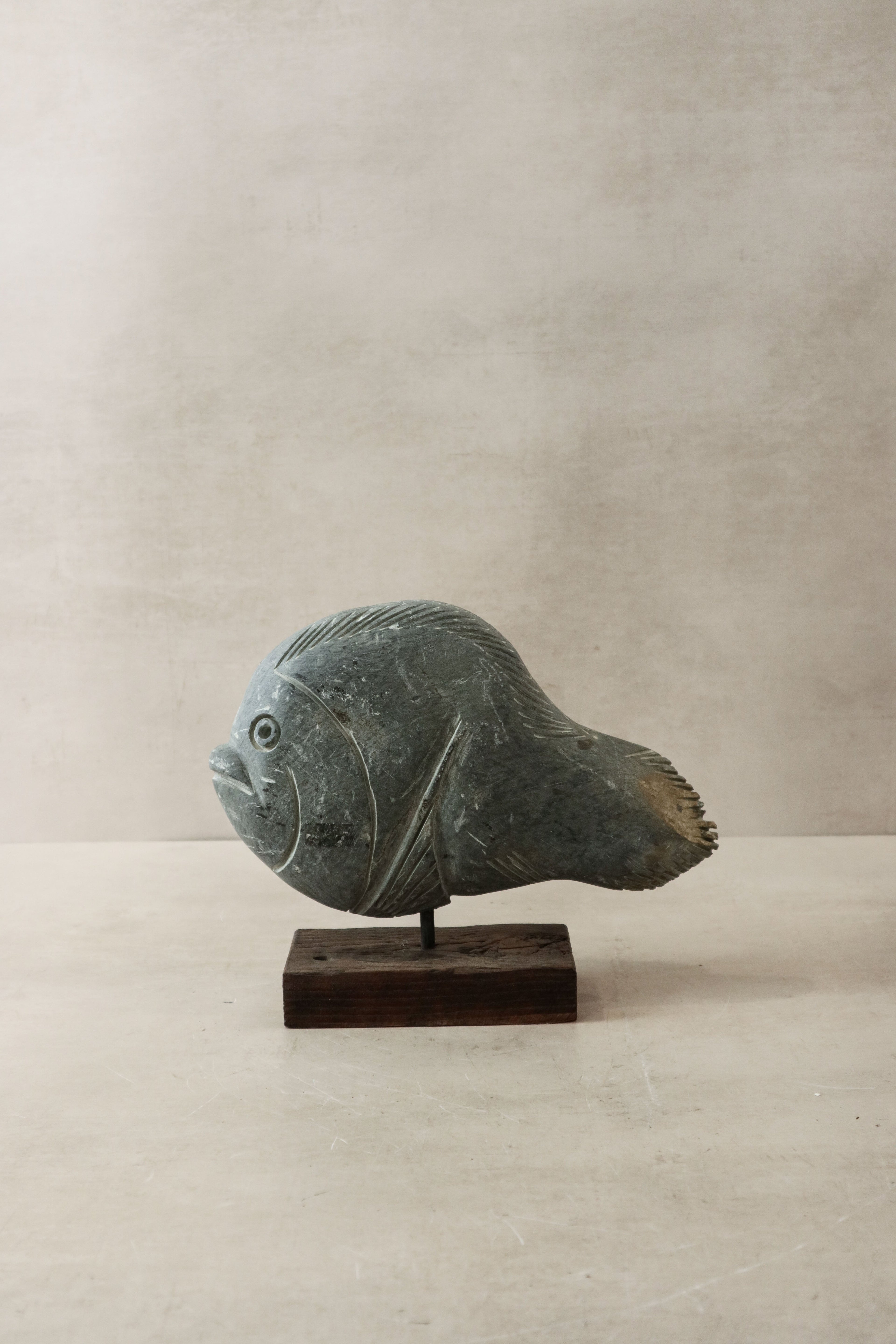 Stone Fish Sculpture - Zimbabwe - 31.1