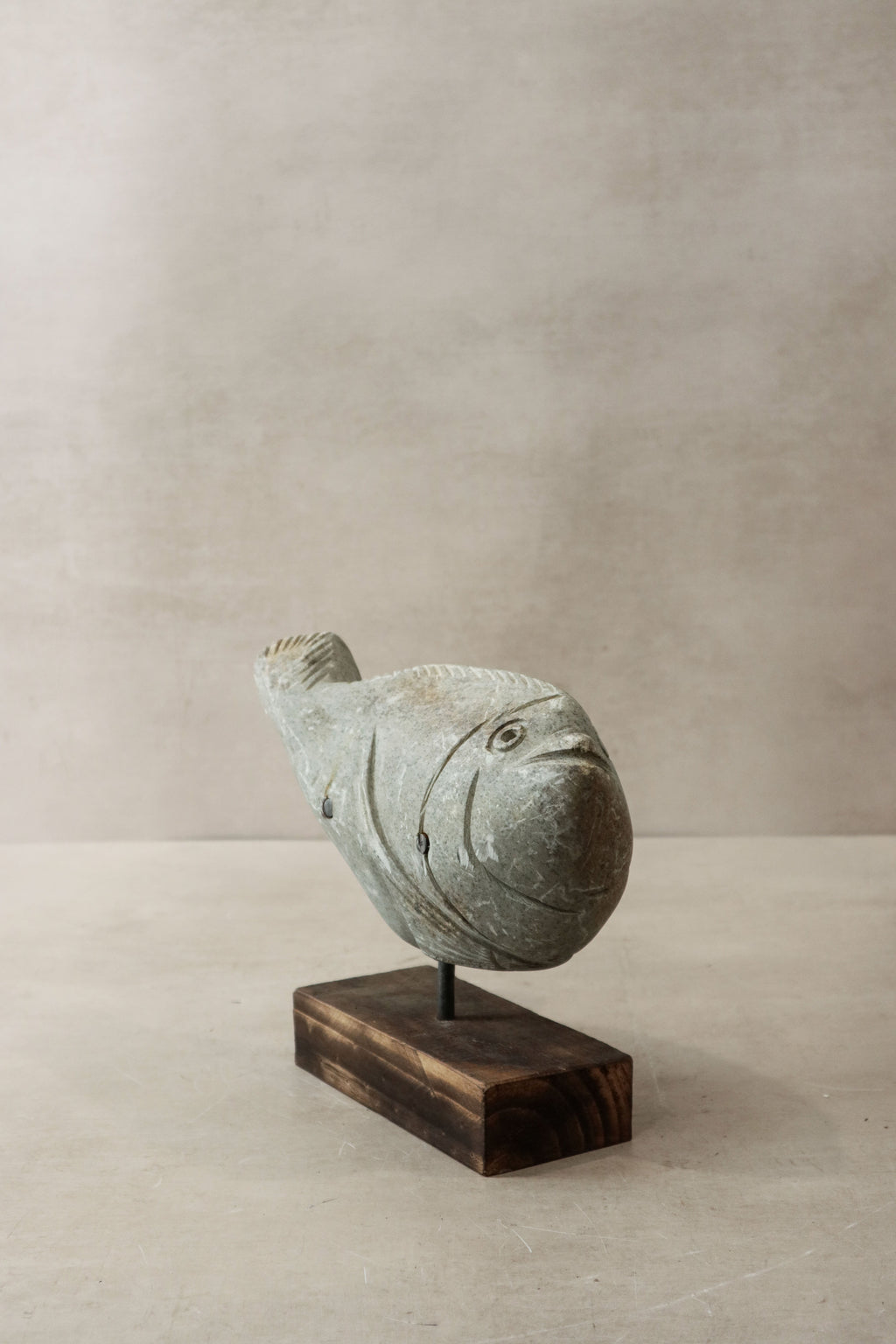 Stone Fish Sculpture - Zimbabwe - 31.2
