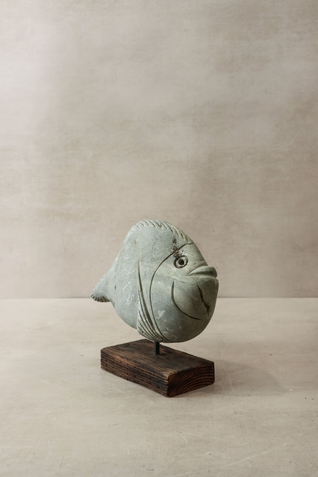 Stone Fish Sculpture - Zimbabwe - 31.3