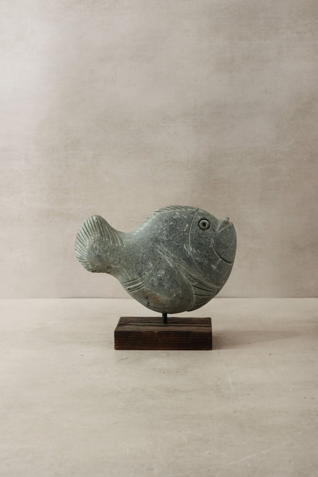 Stone Fish Sculpture - Zimbabwe - 31.4