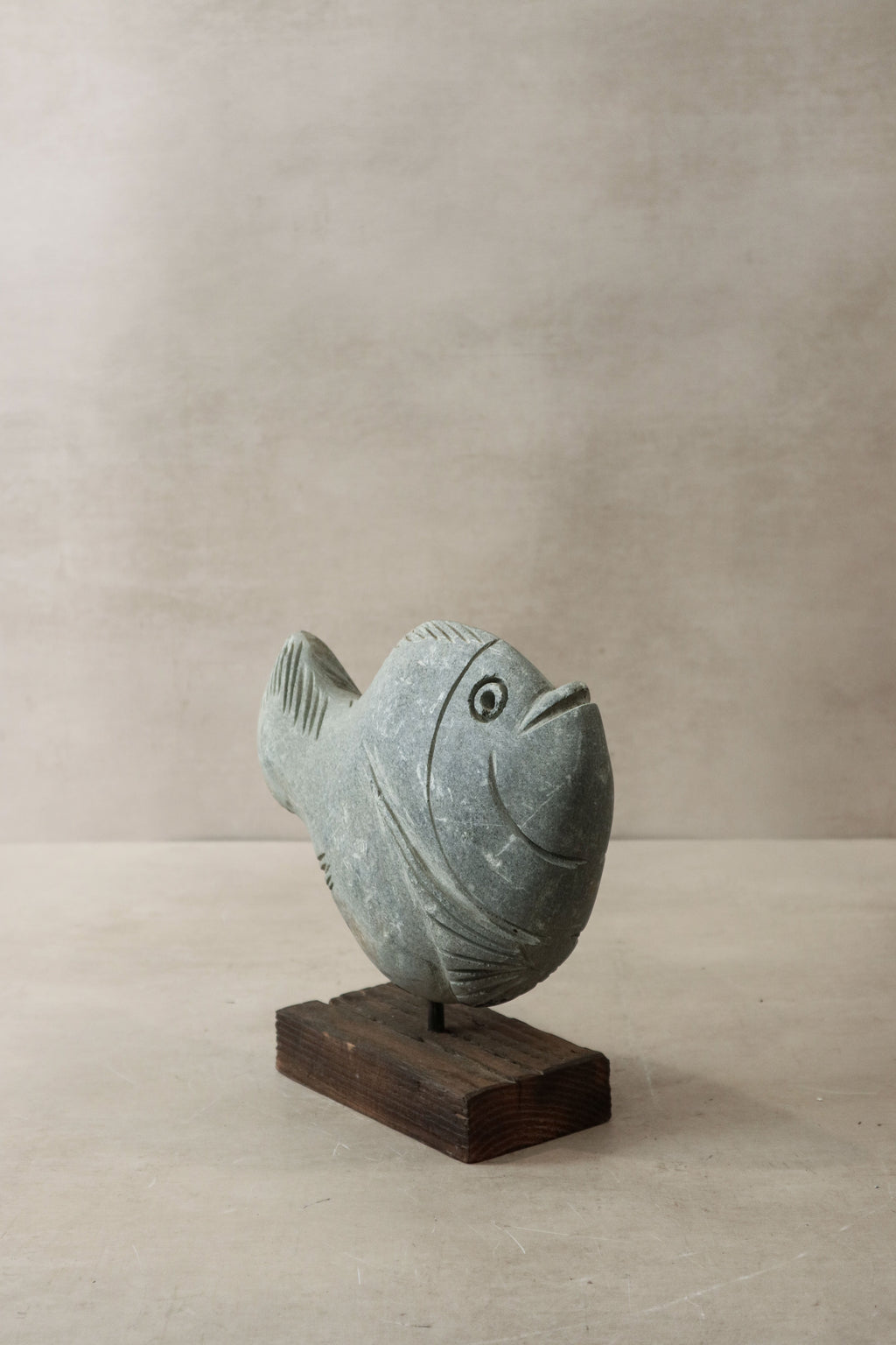 Stone Fish Sculpture - Zimbabwe - 31.4