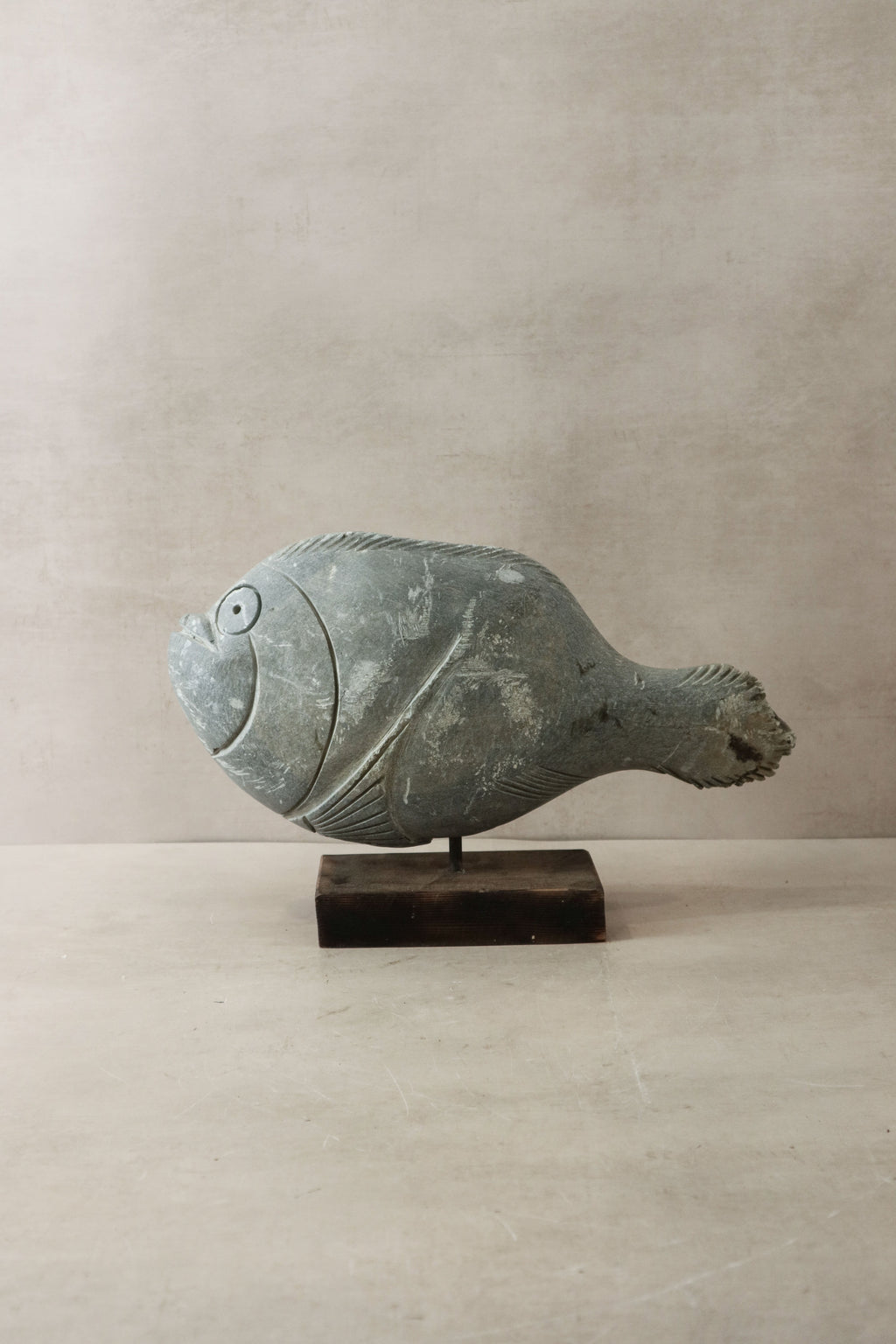 Stone Fish Sculpture - Zimbabwe - 35.3