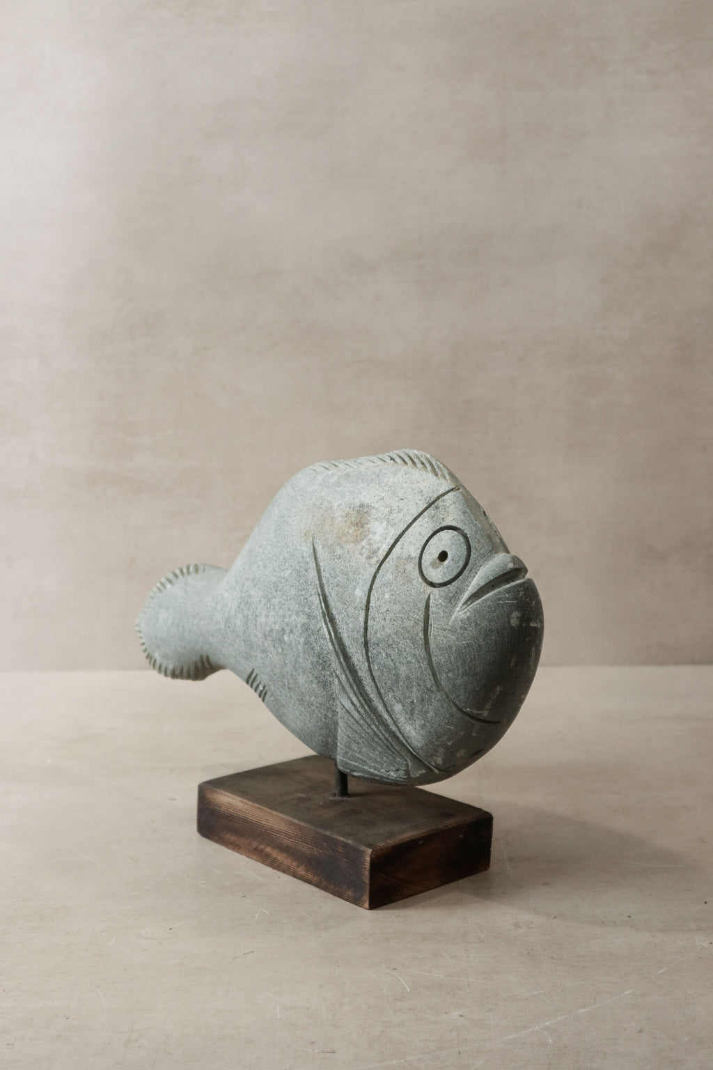 Stone Fish Sculpture - Zimbabwe - 35.3