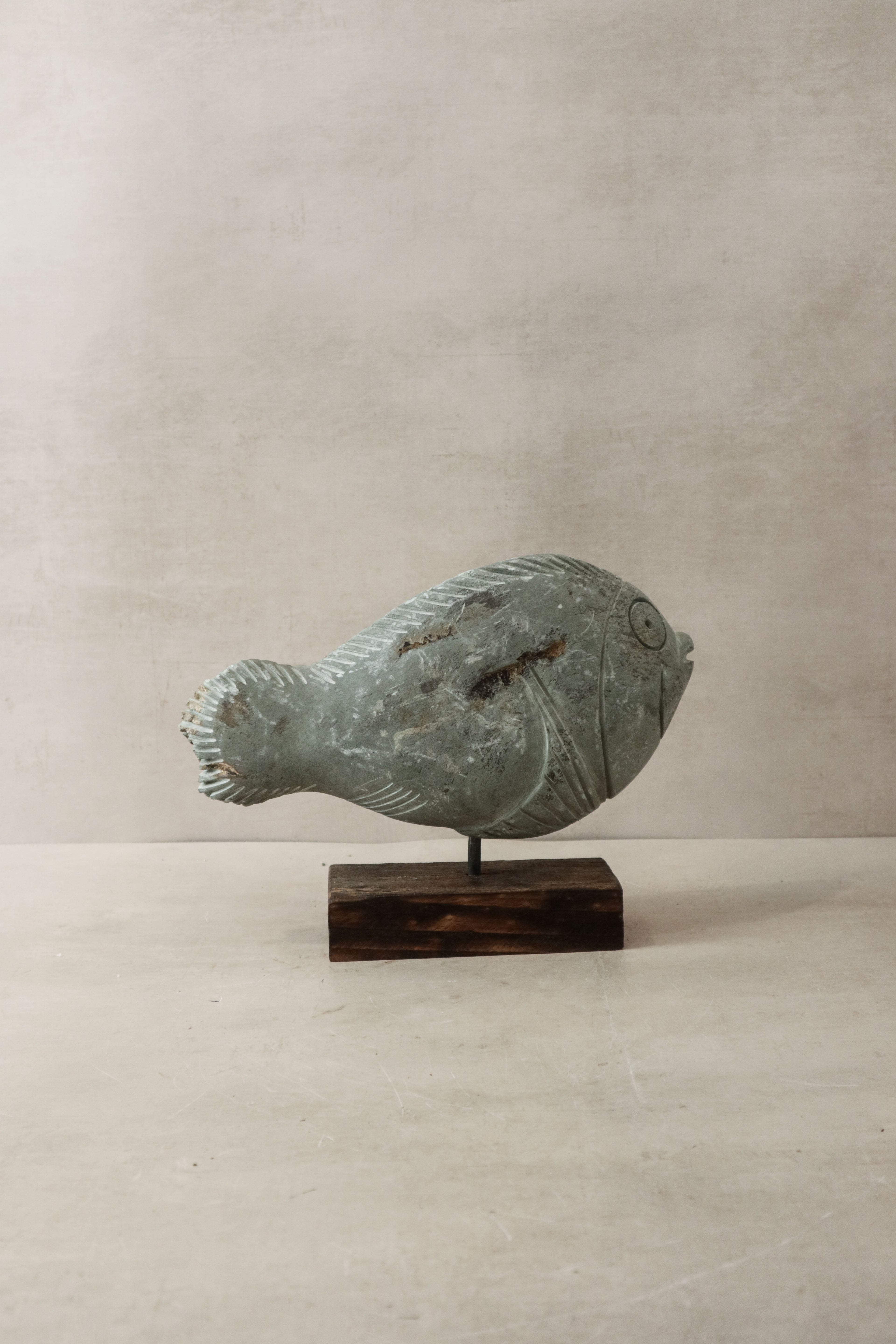 Stone Fish Sculpture - Zimbabwe - 33.2