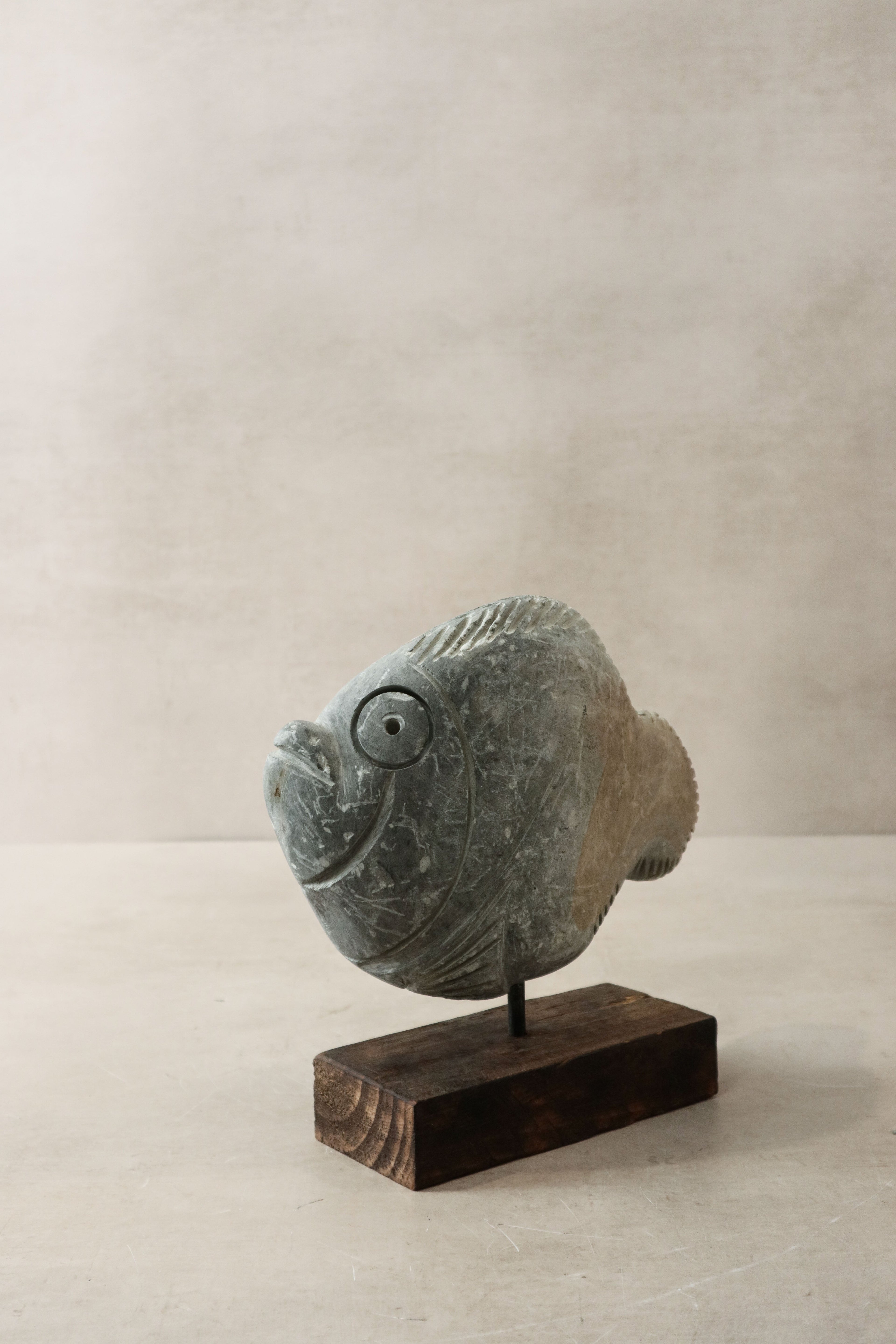 Stone Fish Sculpture - Zimbabwe - 33.4