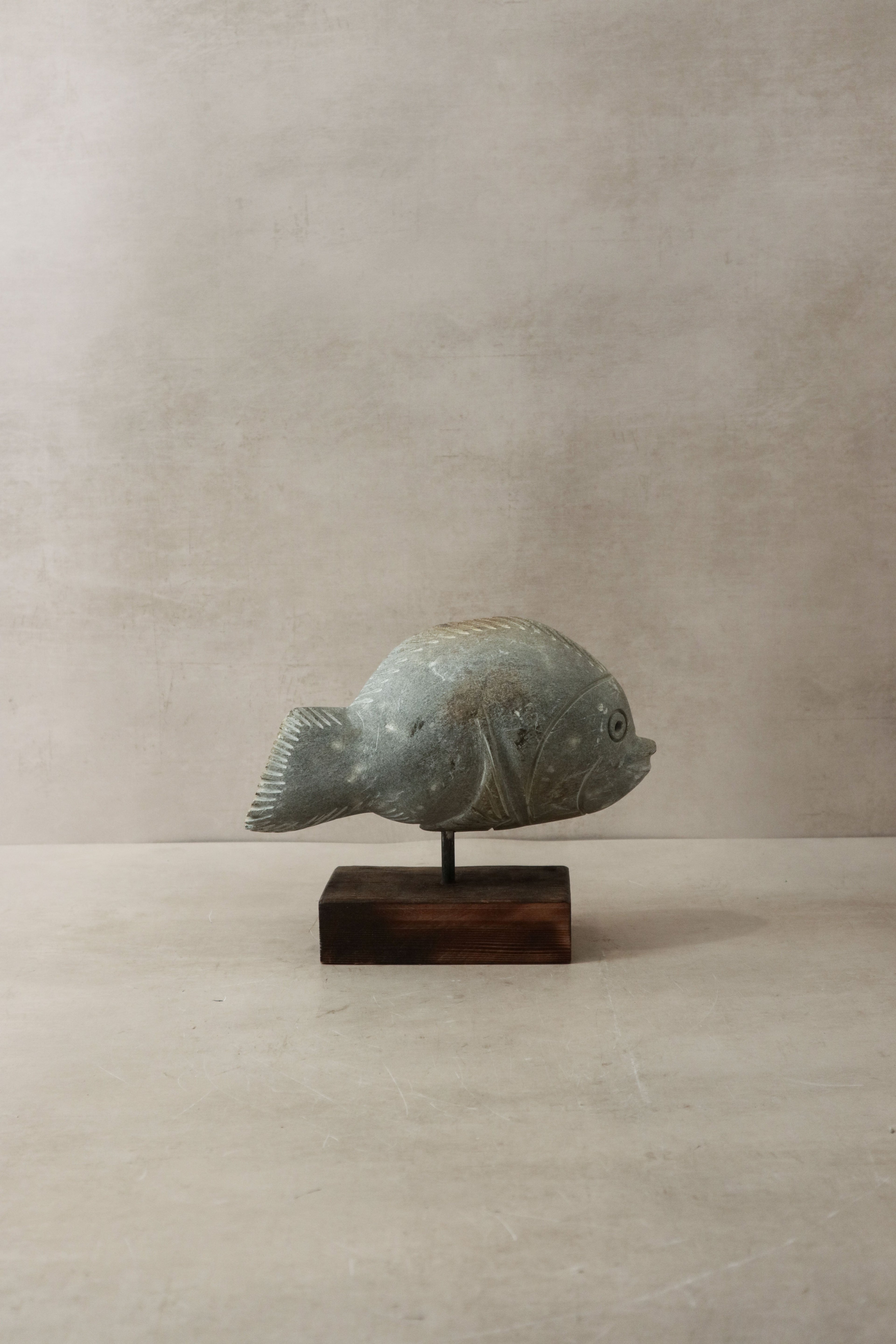 Stone Fish Sculpture - Zimbabwe - 29.3