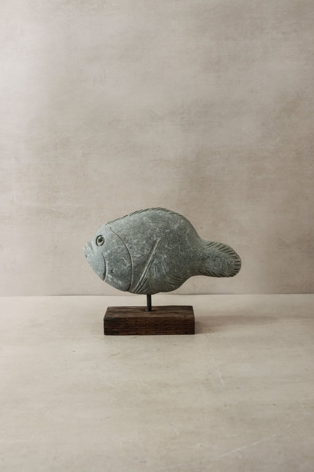 Stone Fish Sculpture - Zimbabwe - 30.8