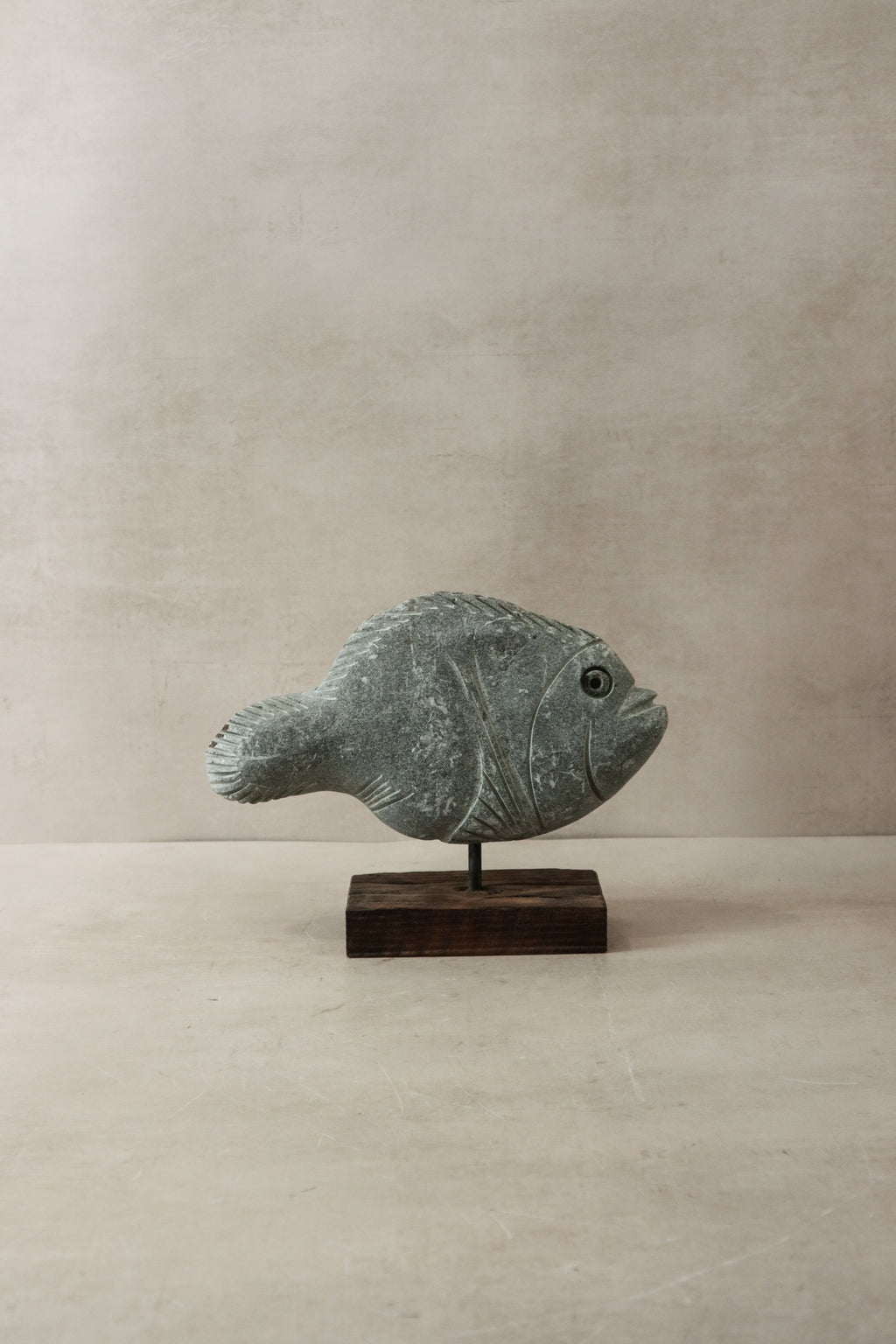 Stone Fish Sculpture - Zimbabwe - 30.8