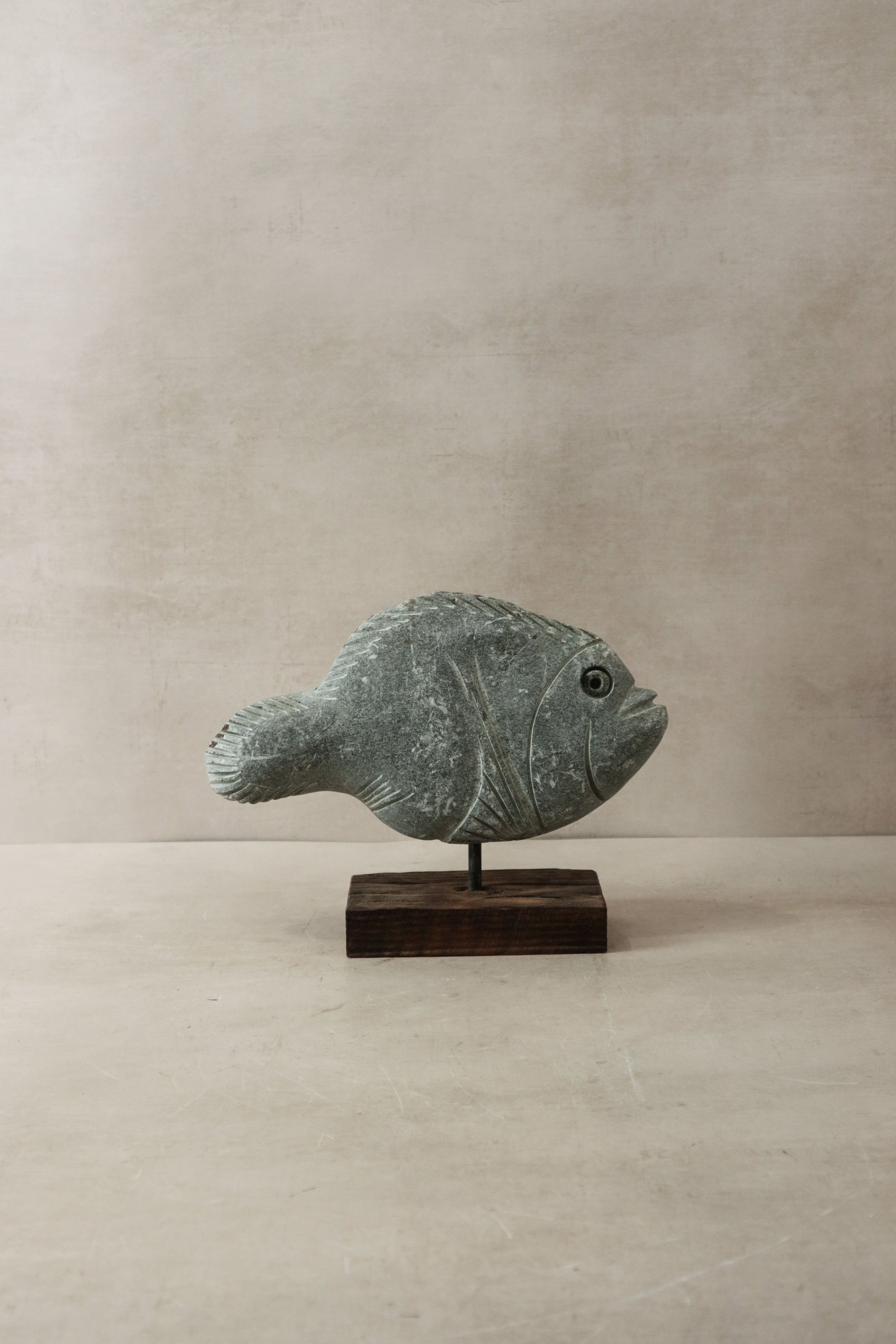 Stone Fish Sculpture - Zimbabwe - 30.8