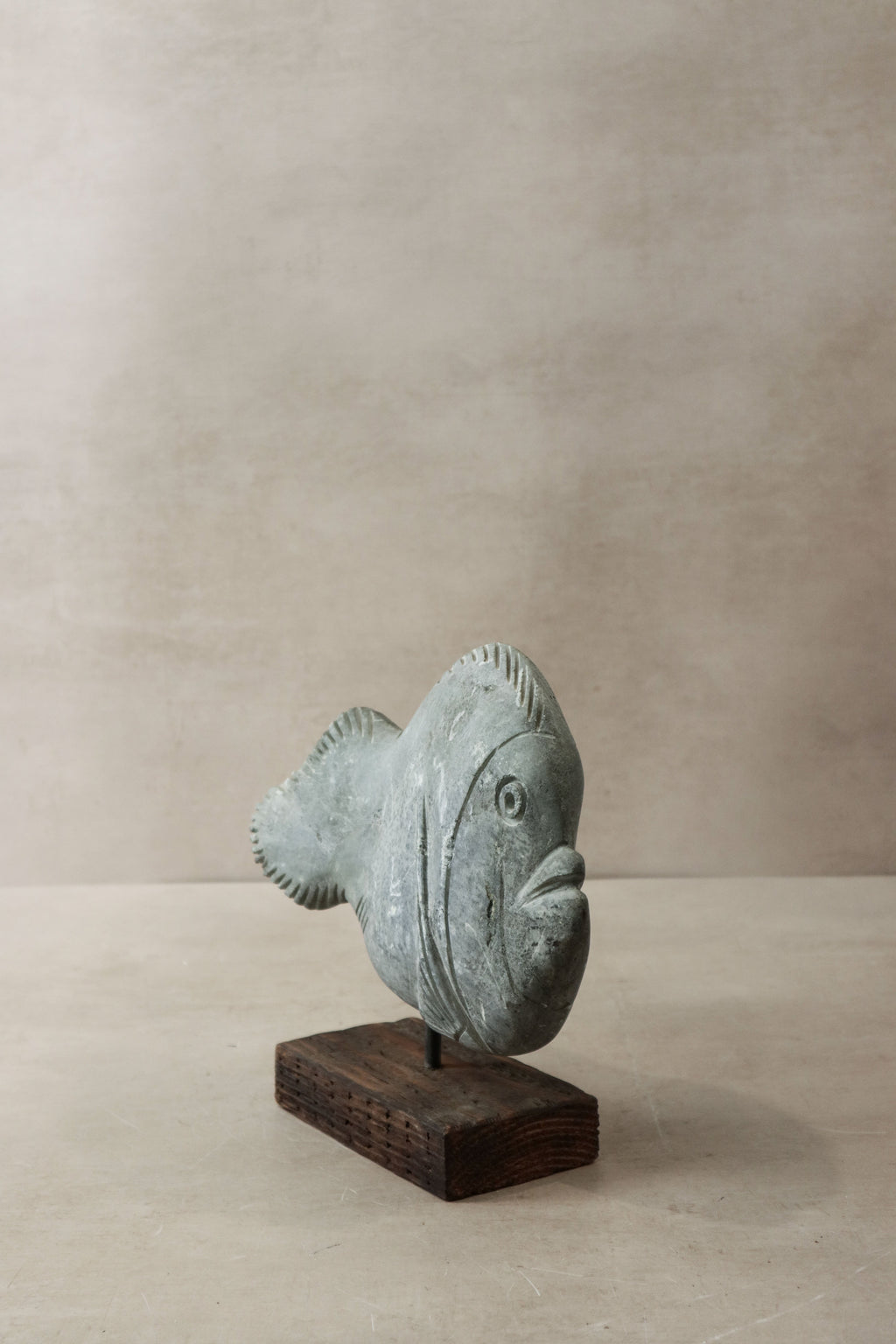 Stone Fish Sculpture - Zimbabwe - 33.5