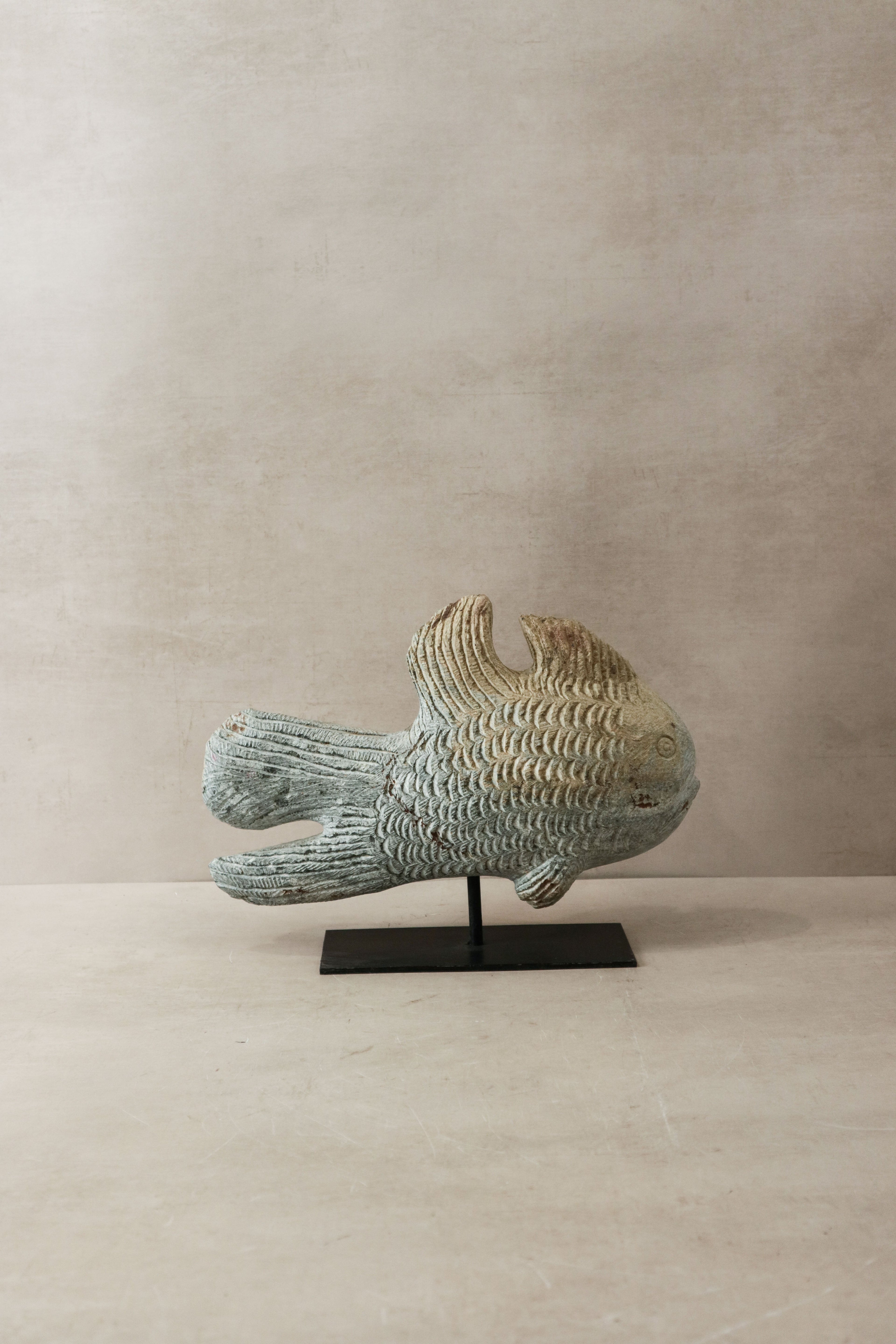 Stone Fish Sculpture - Zimbabwe - 38.1