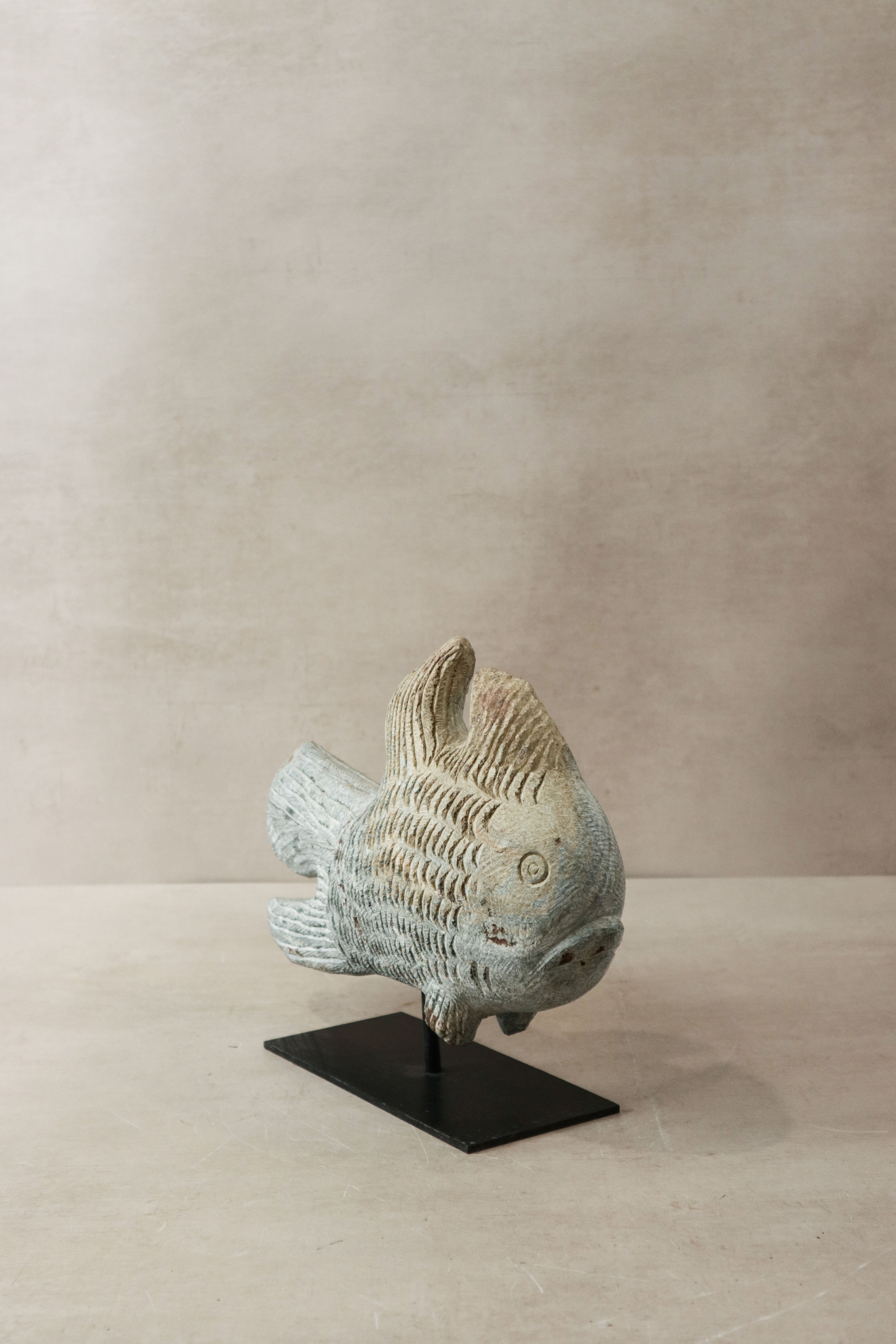 Stone Fish Sculpture - Zimbabwe - 38.1