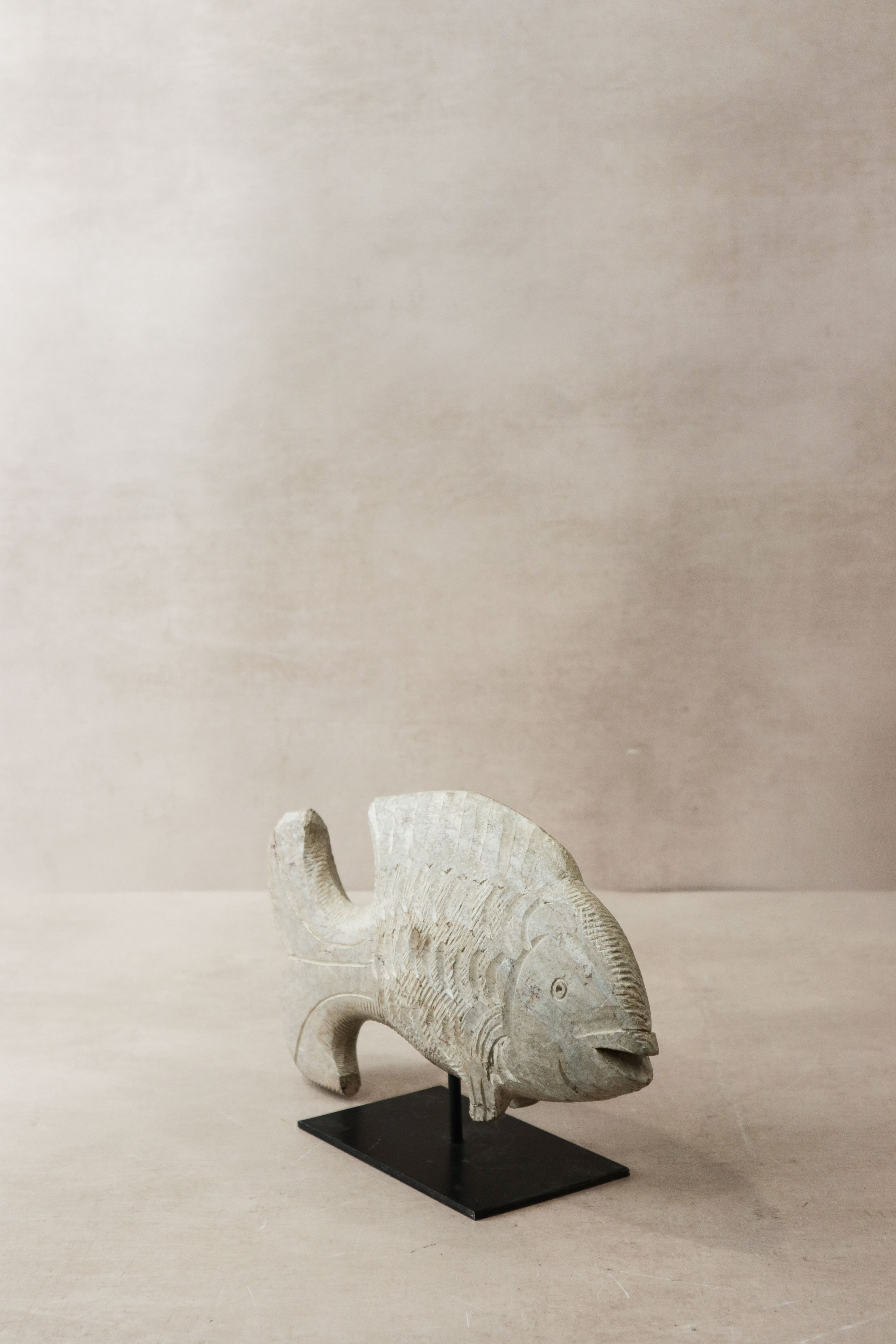 Stone Fish Sculpture - Zimbabwe - 36.2