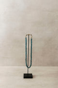 Ghana Glass Beads Necklace, Blue - 83.1