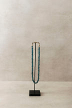 Ghana Glass Beads Necklace, Blue - 83.1