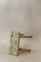 Vintage Rustic Elm Wood Stool - Small - No 21