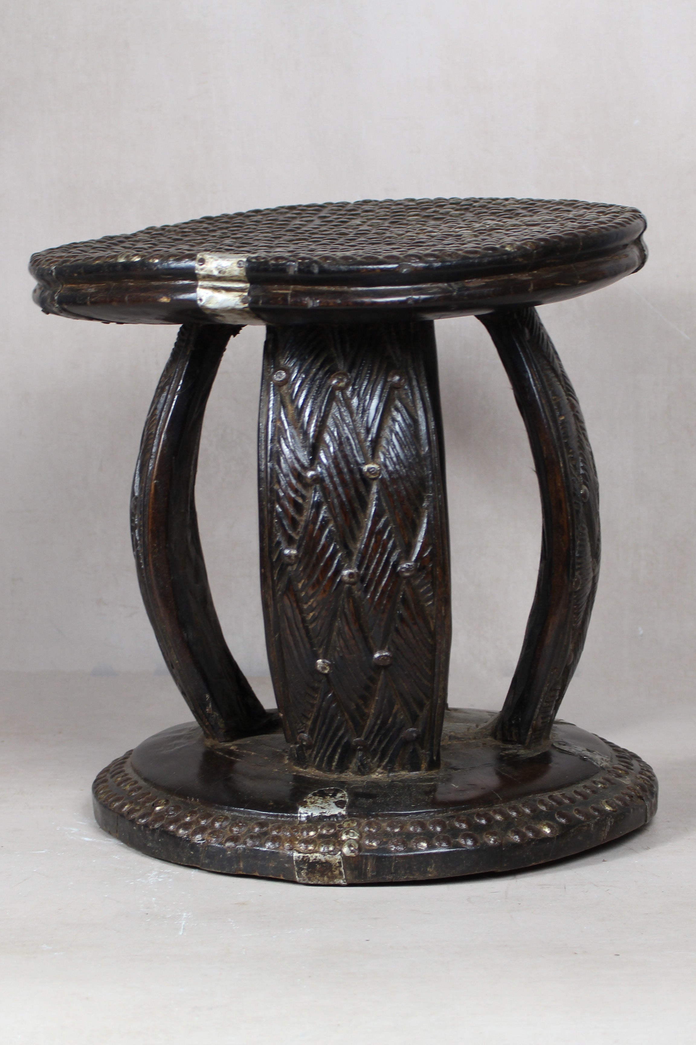 Vintage Rwanda Wood Side Table 2.1