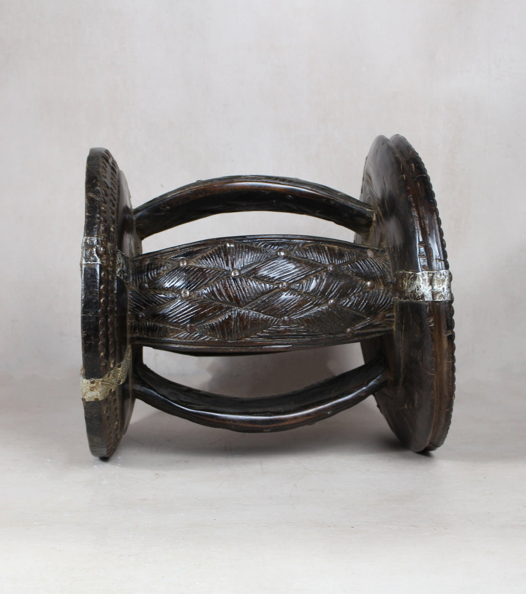 Vintage Rwanda Wood Side Table 2.1