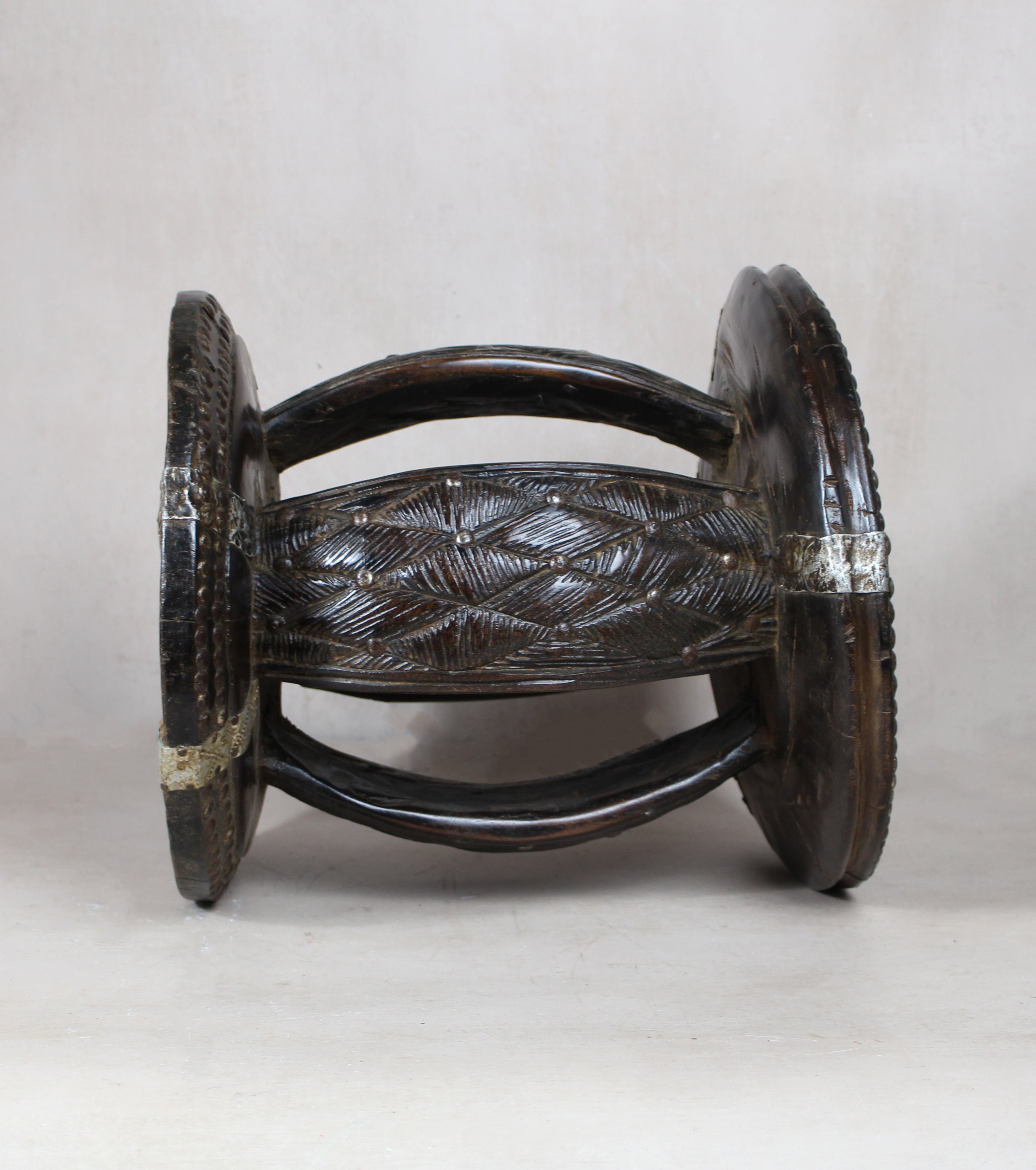 Vintage Rwanda Wood Side Table 2.1