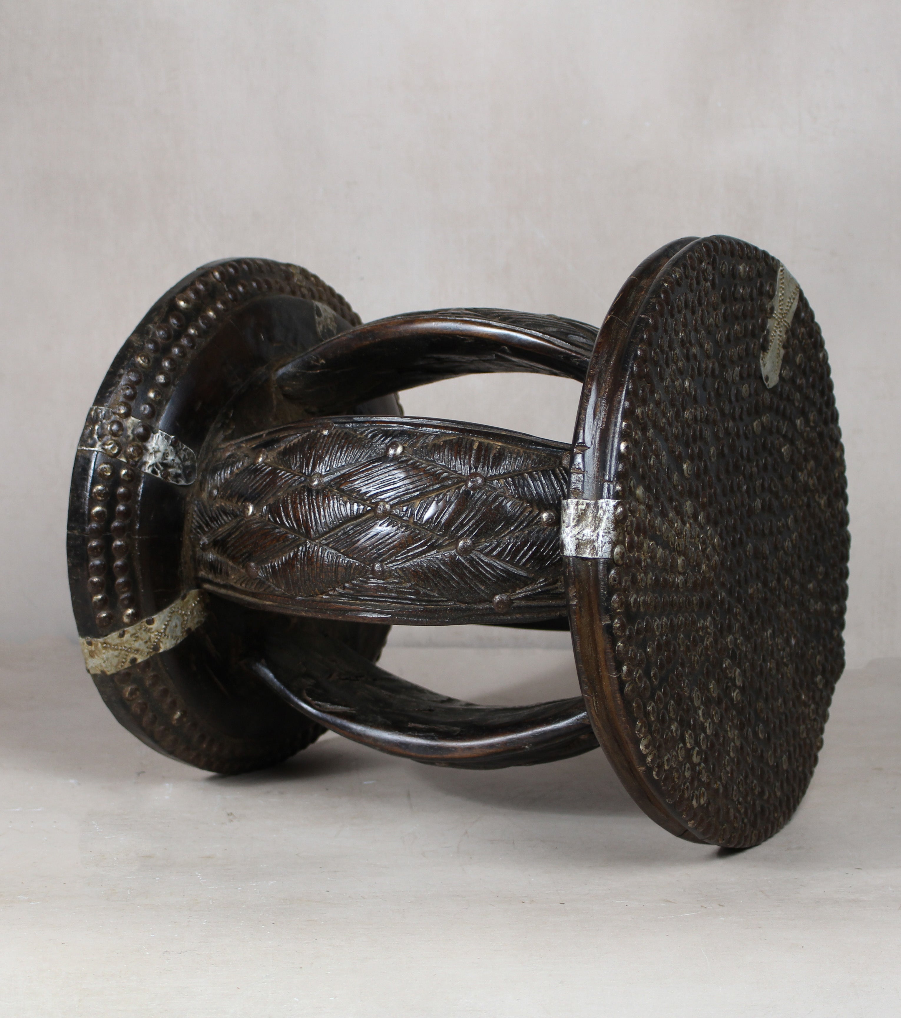 Vintage Rwanda Wood Side Table 2.1