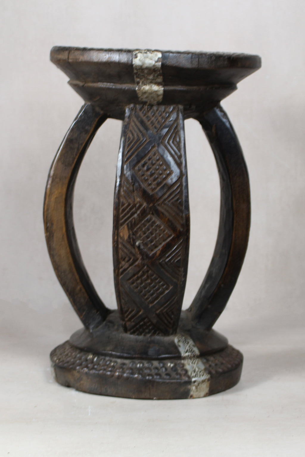 Vintage Rwanda Wood Side Table 2.3