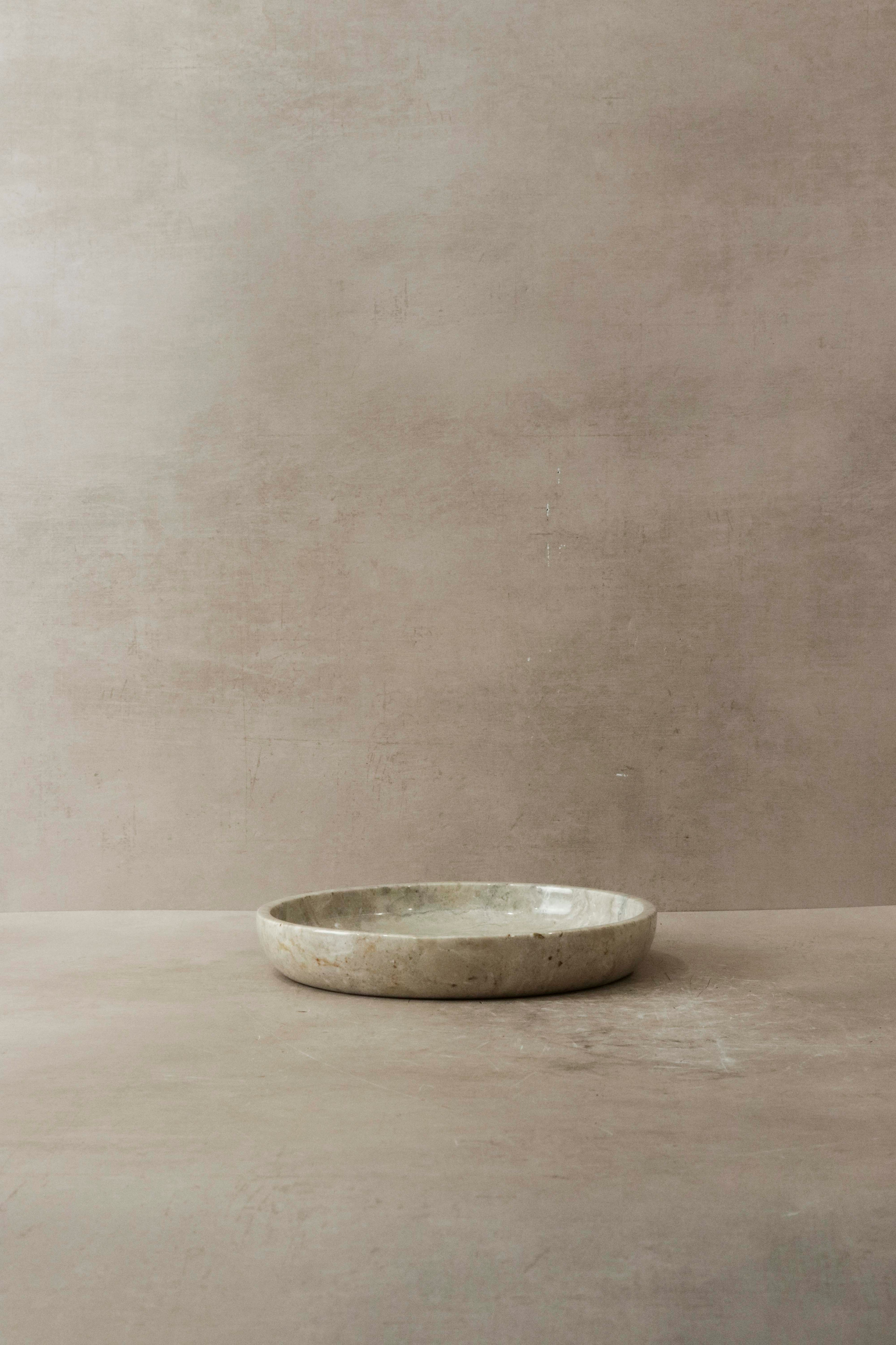 Handmade Marble Low Bowl No 1