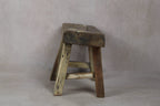 Vintage Rustic Stool Small - Elm wood - 33