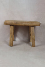 Vintage Rustic Stool Small - Elm wood - 34