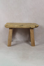 Vintage Rustic Stool Small - Elm wood - 35