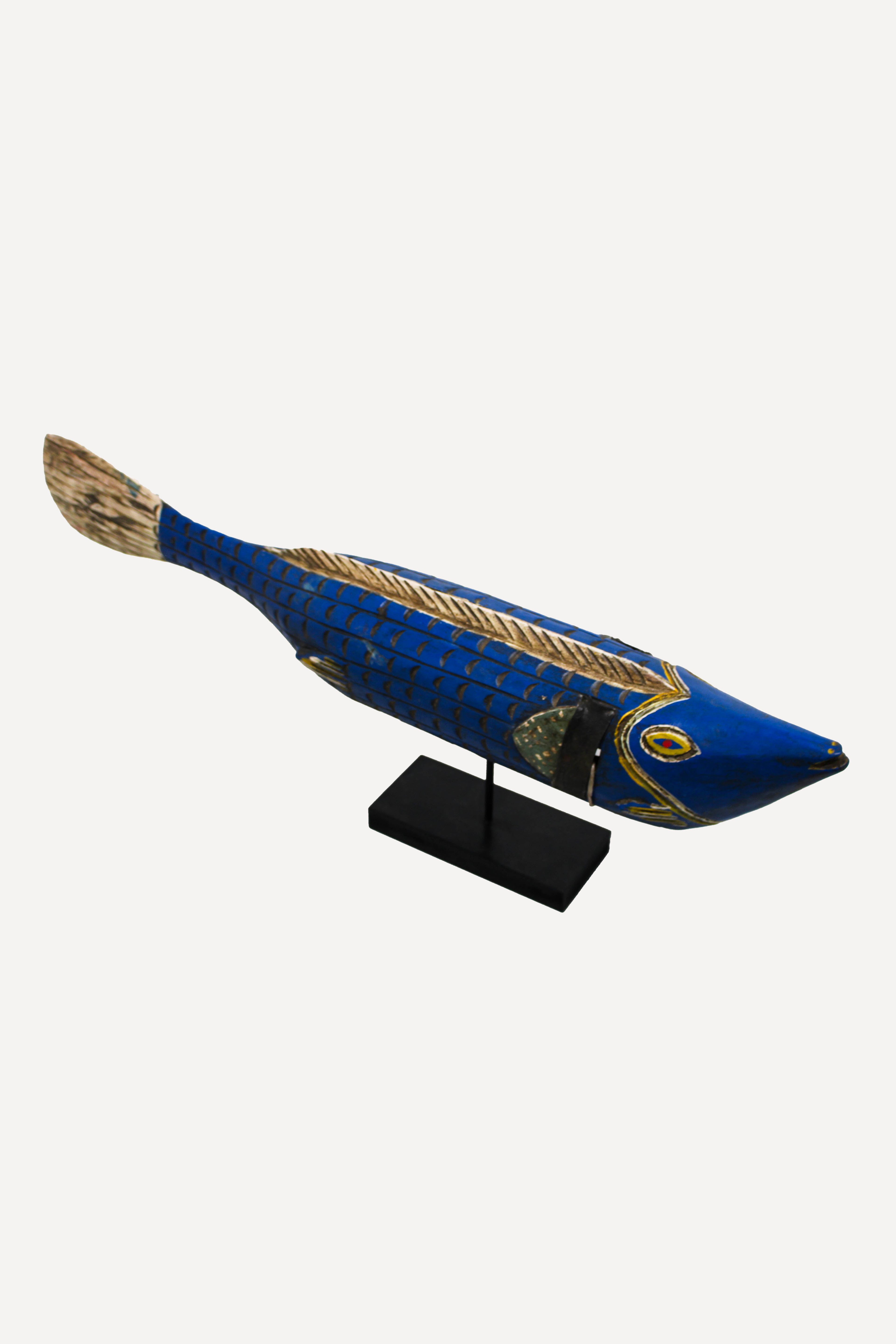 Large Bozo Puppet Fish - Mali - Blue 172.1