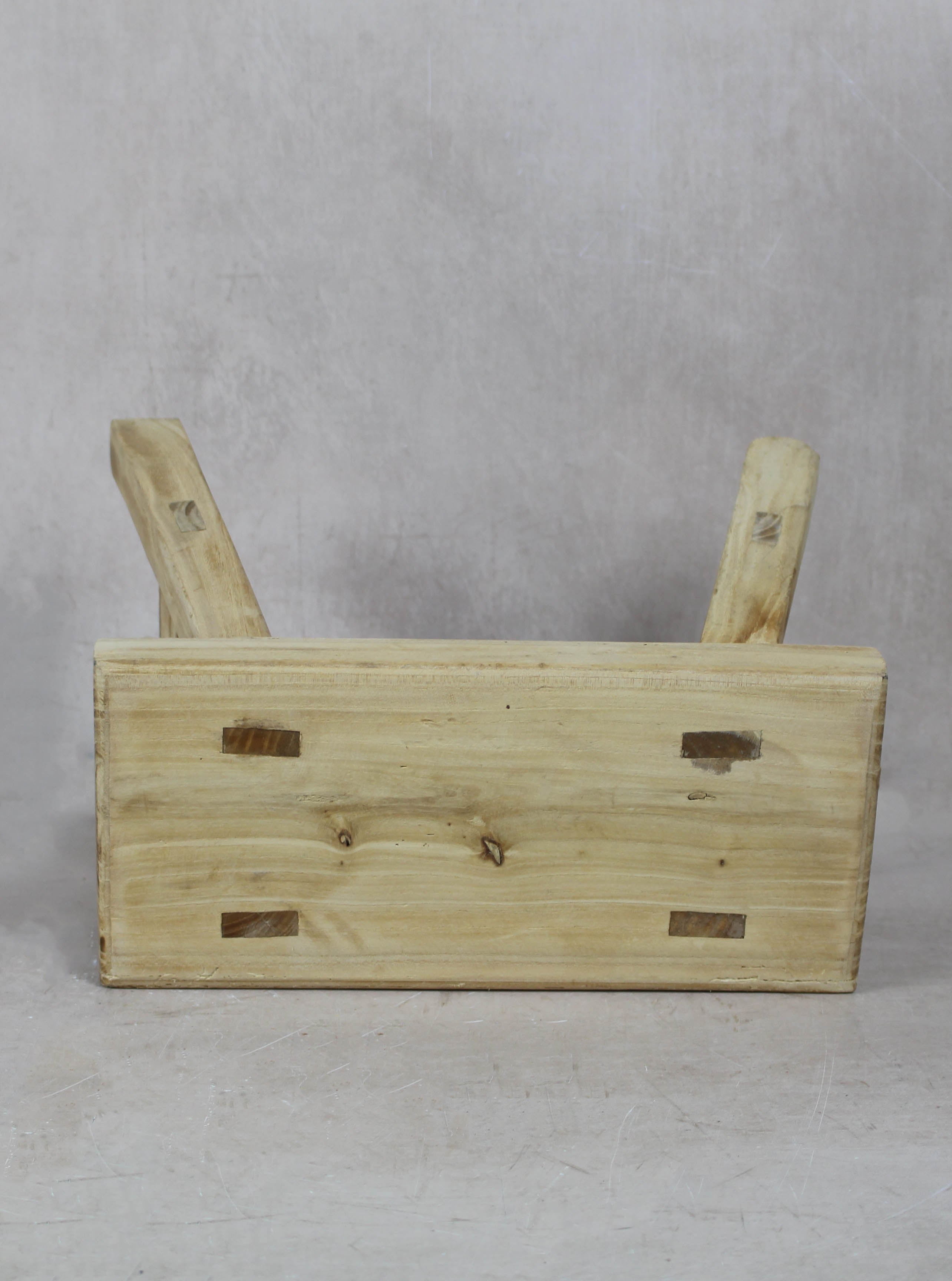 Vintage Rustic Stool Small - Elm wood - 37