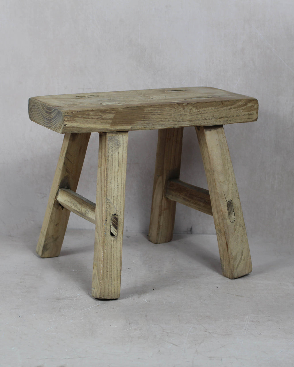 Vintage Rustic Stool Small - Elm wood - 39