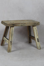 Vintage Rustic Stool Small - Elm wood - 40