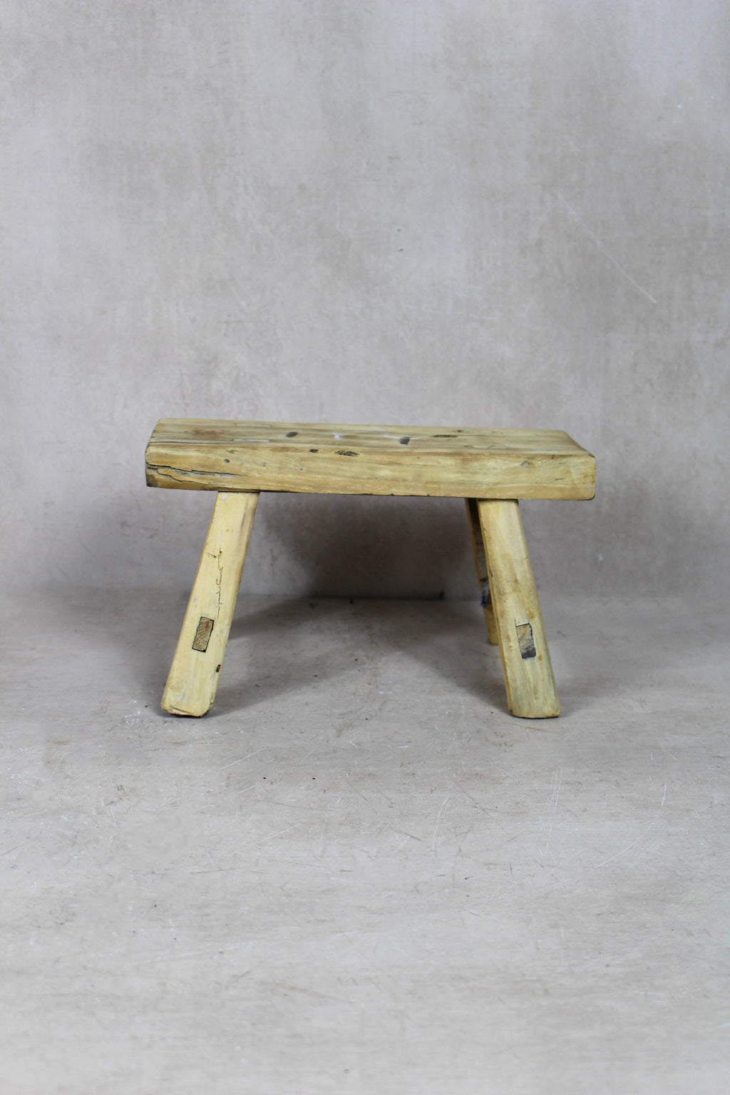 Vintage Rustic Stool Small - Elm wood - 47