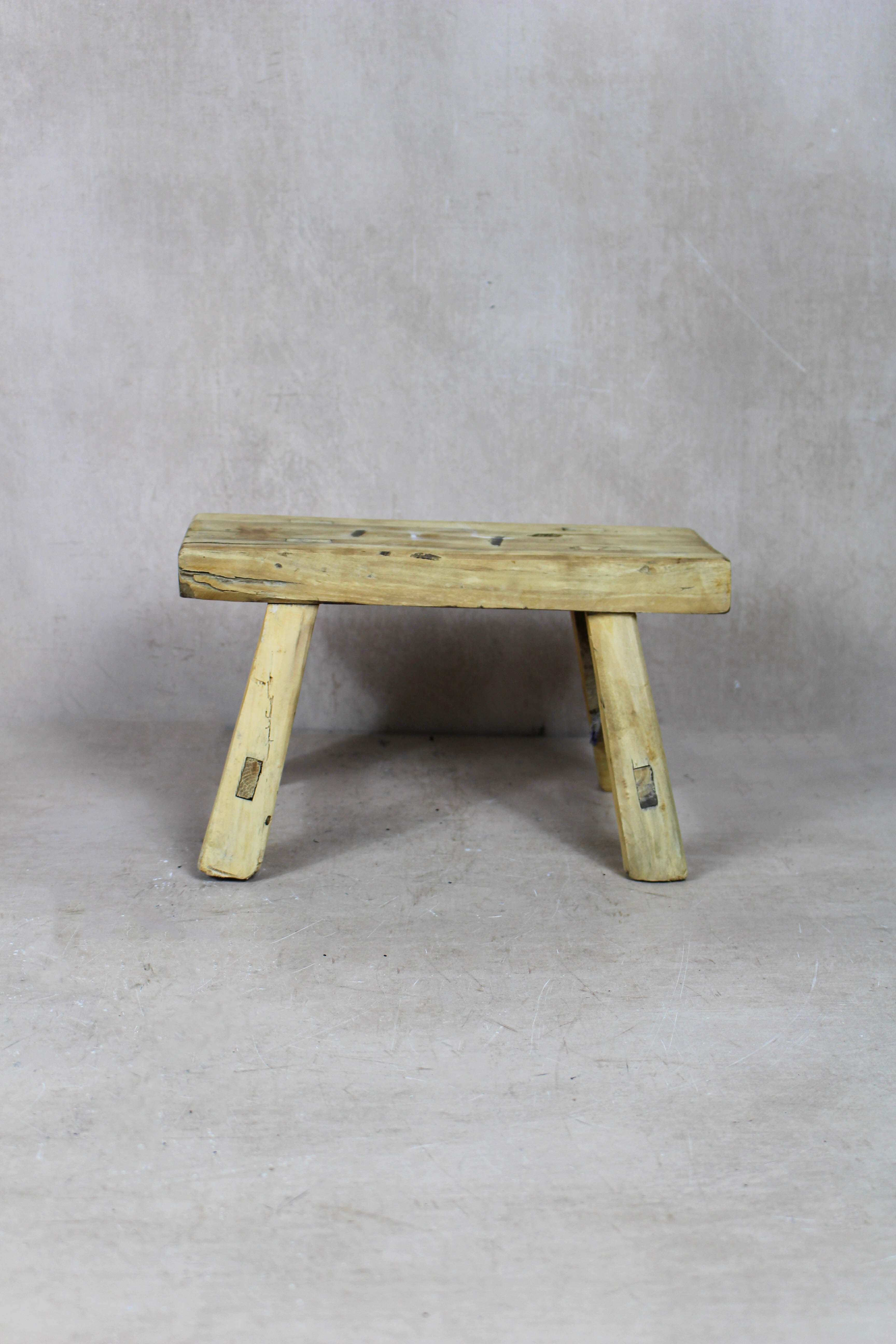 Vintage Rustic Stool Small - Elm wood - 47