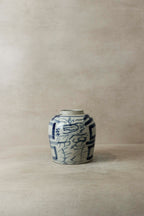 Old Blue & White Porcelain Jar n° 5