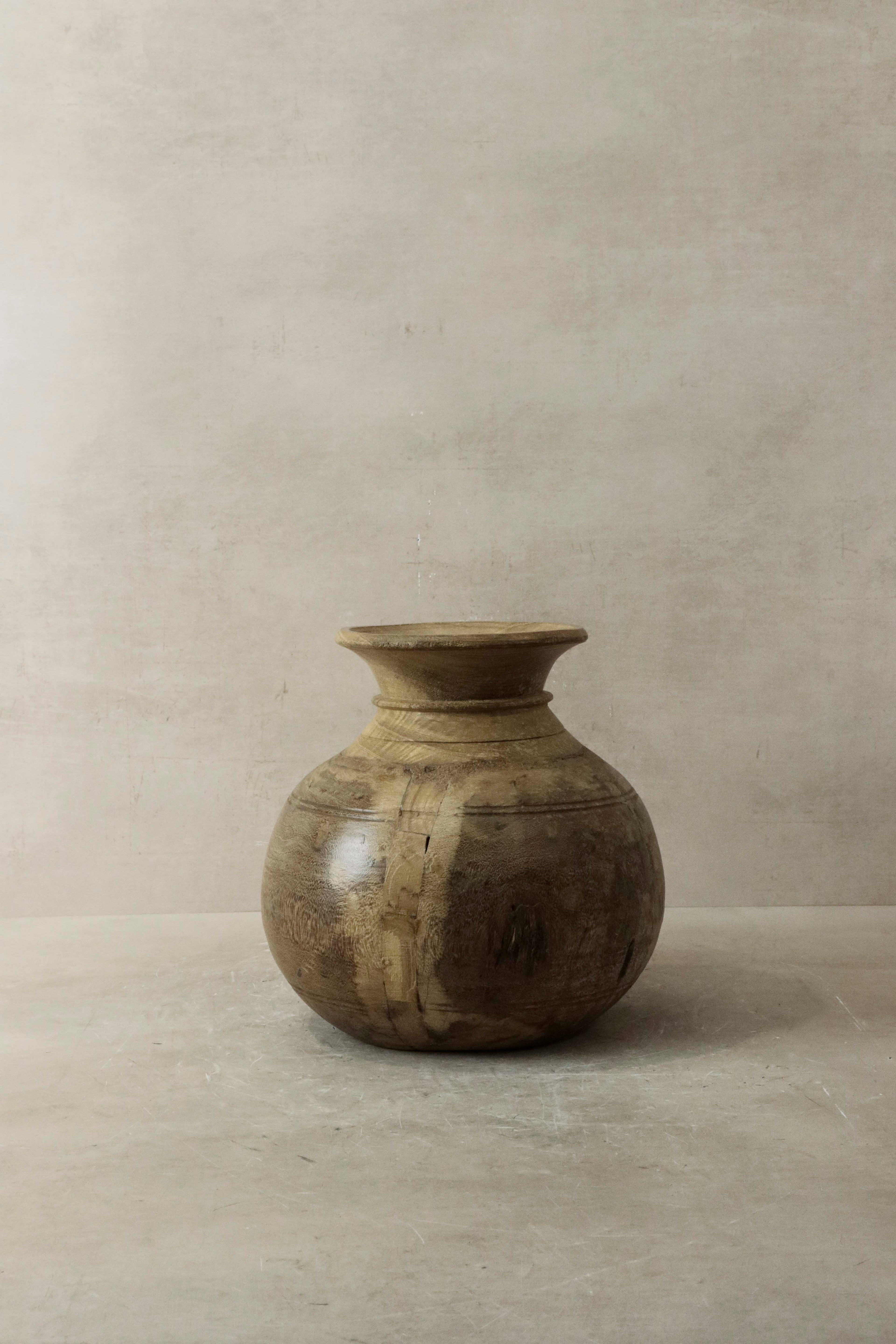 Vintage Teak Vase - 57.3