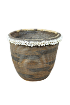 Vintage Tutsi Basket - Rwanda - with Cowrie shells - 106.9