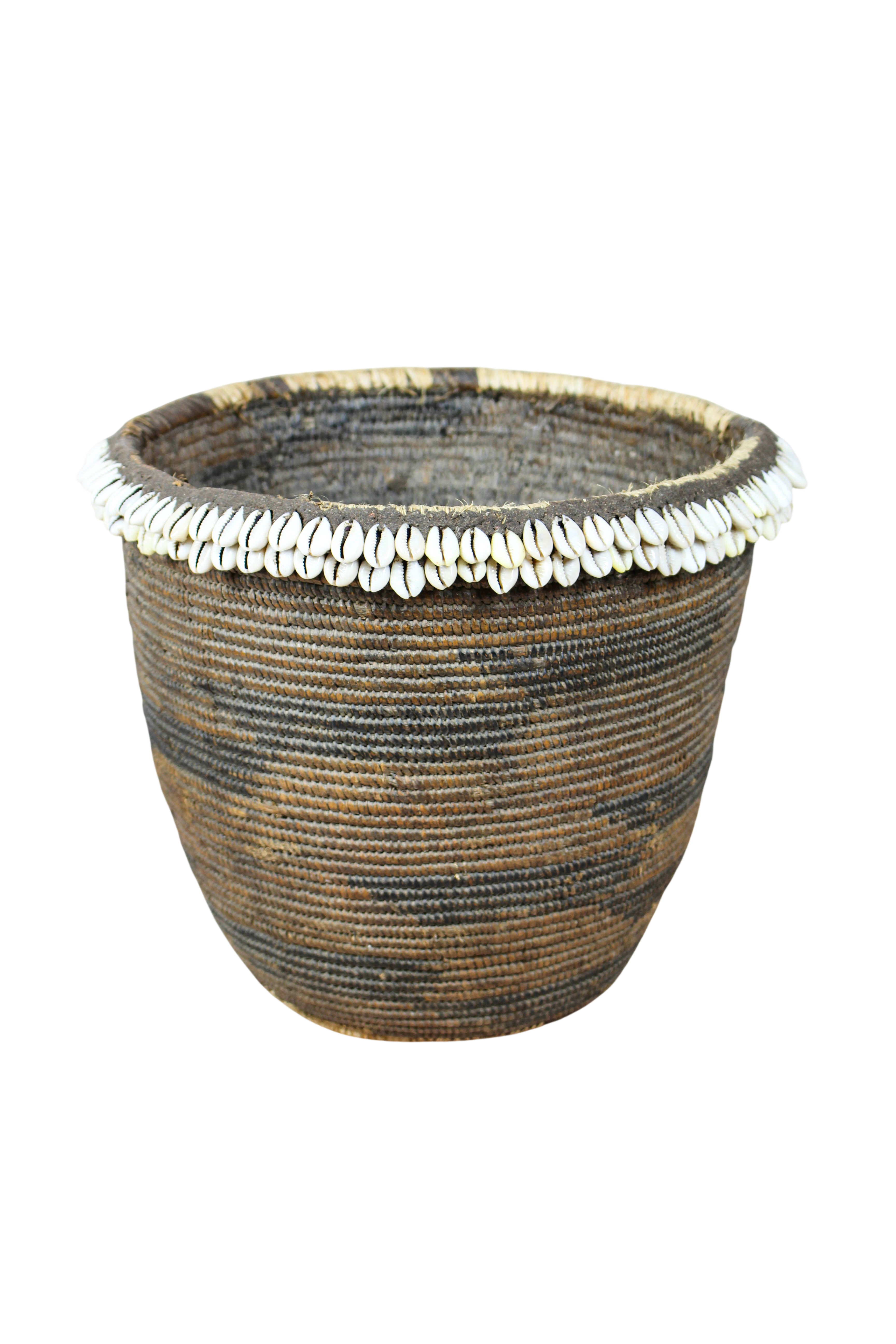 Vintage Tutsi Basket - Rwanda - with Cowrie shells - 106.9