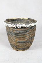 Vintage Tutsi Basket - Rwanda - with Cowrie shells - 106.9