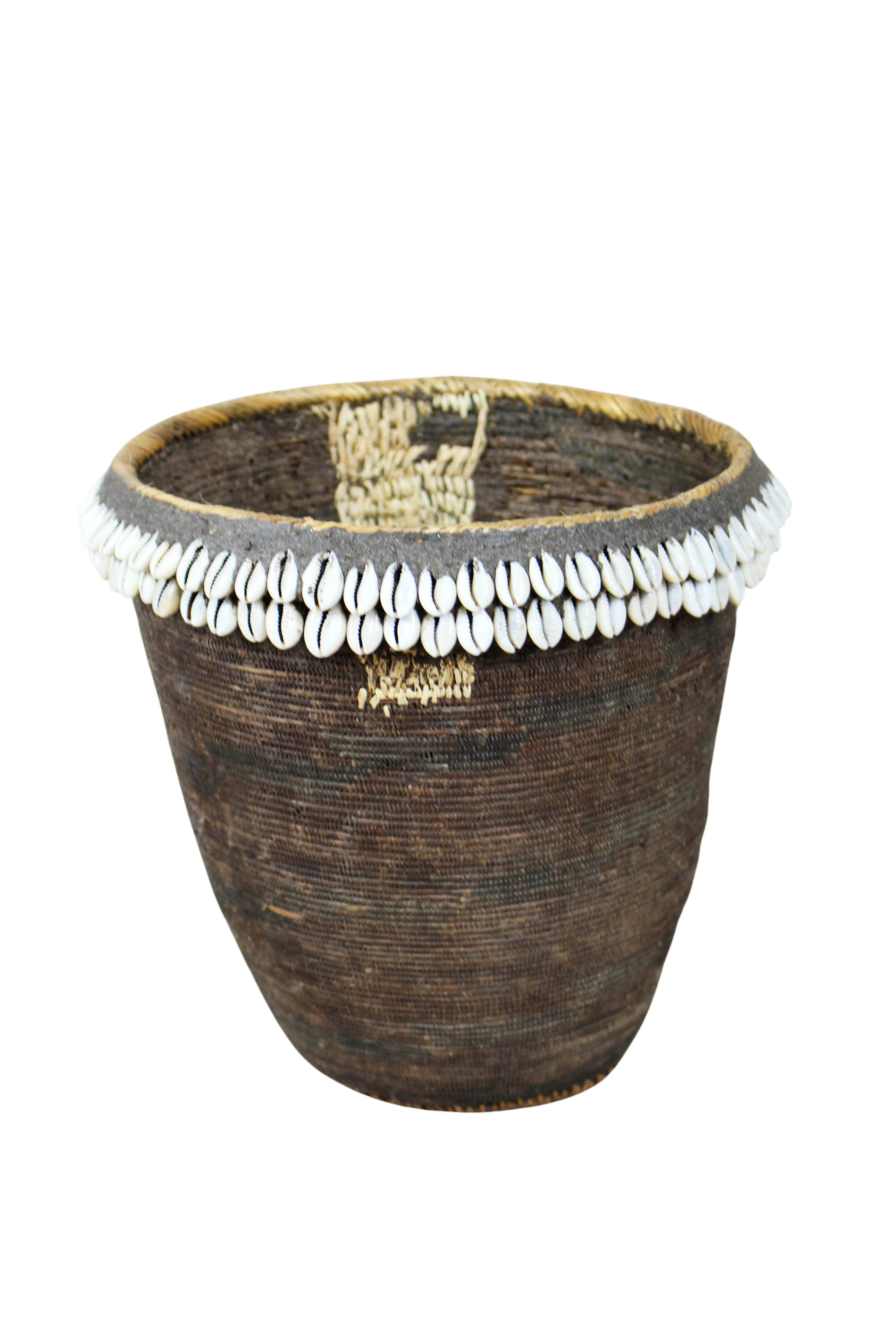 Vintage Tutsi Basket - Rwanda - with Cowrie shells - 106.11